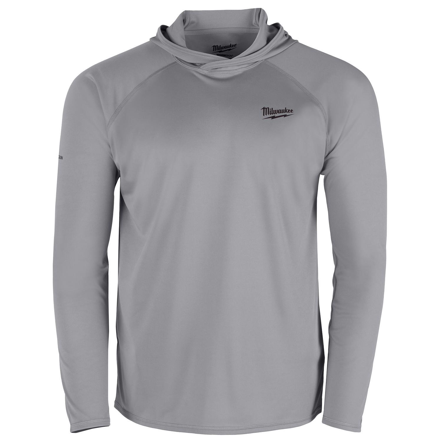 Milwaukee Workskin XXL Long Sleeve Men's Hooded Gray Hooded Sweatshirt