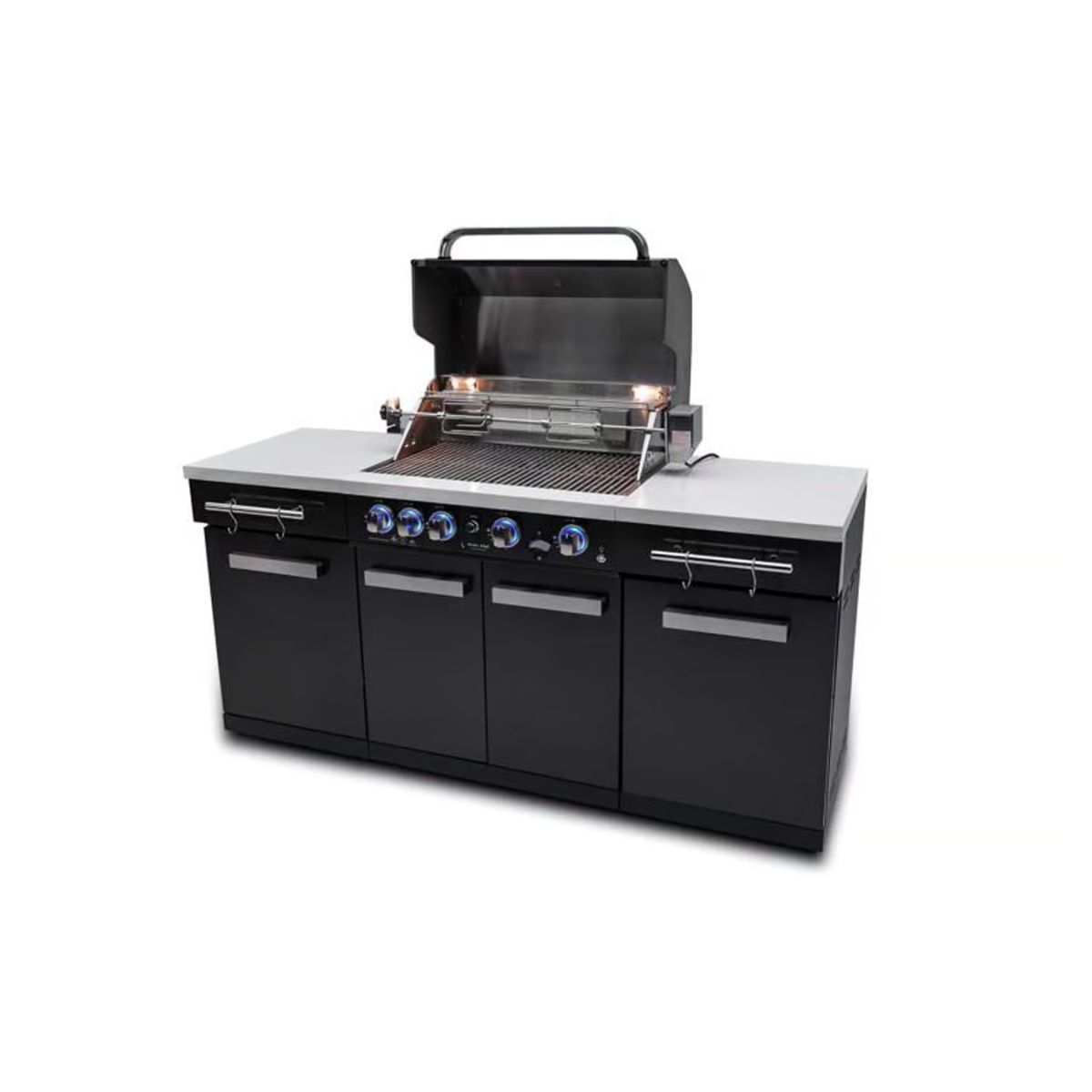 Mont Alpi 5 Burner Natural Gas/Propane Grill Black/Silver