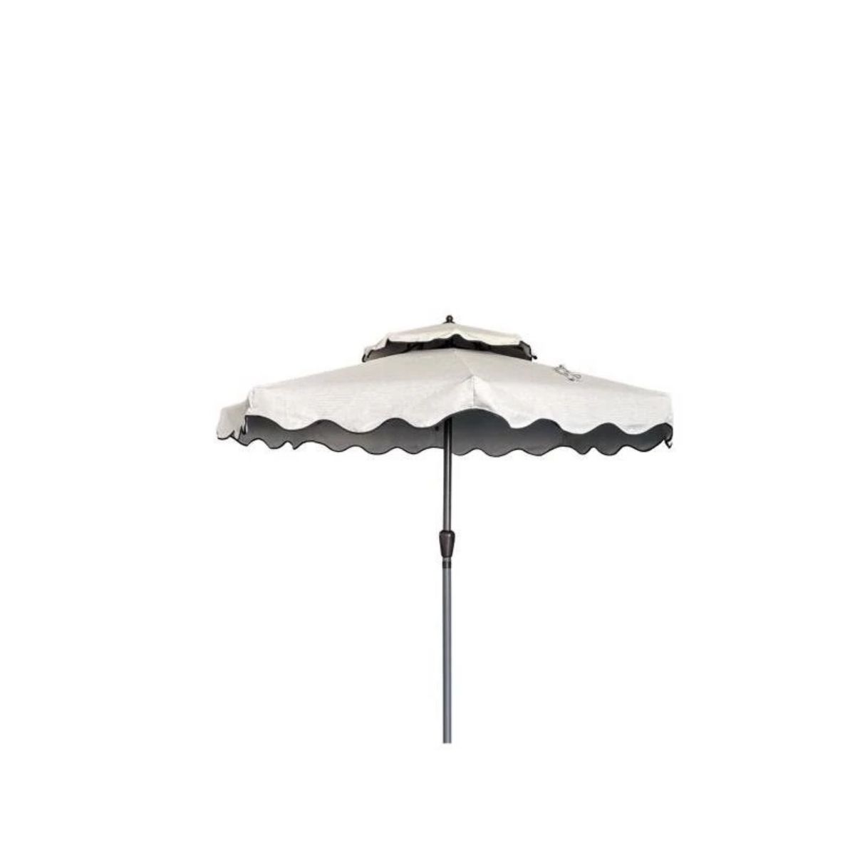 Living Accents Scalloped 9 Ft. Tiltable Tan Patio Umbrella