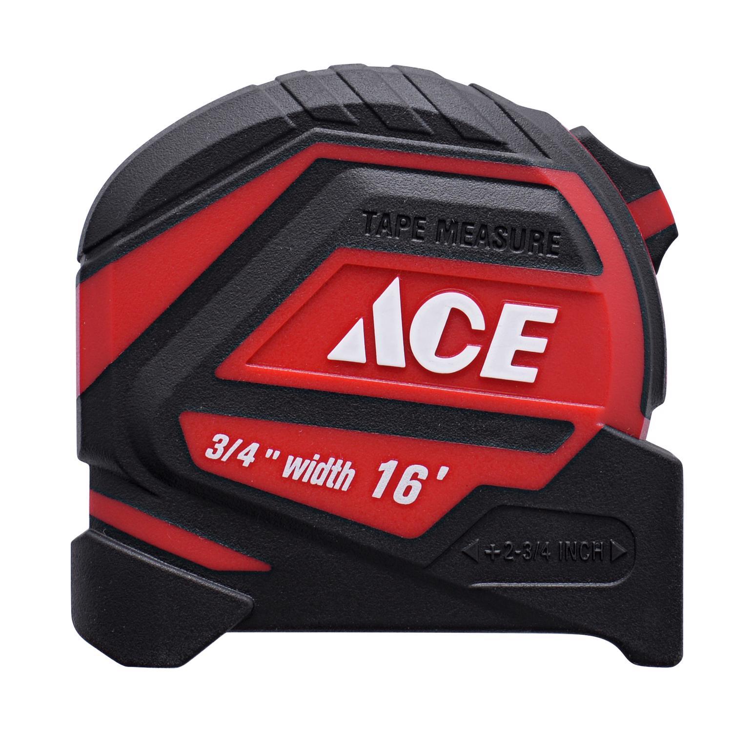 Ace 16 ft. L X 3/4 in. W Compact Tape Measure 1 pk