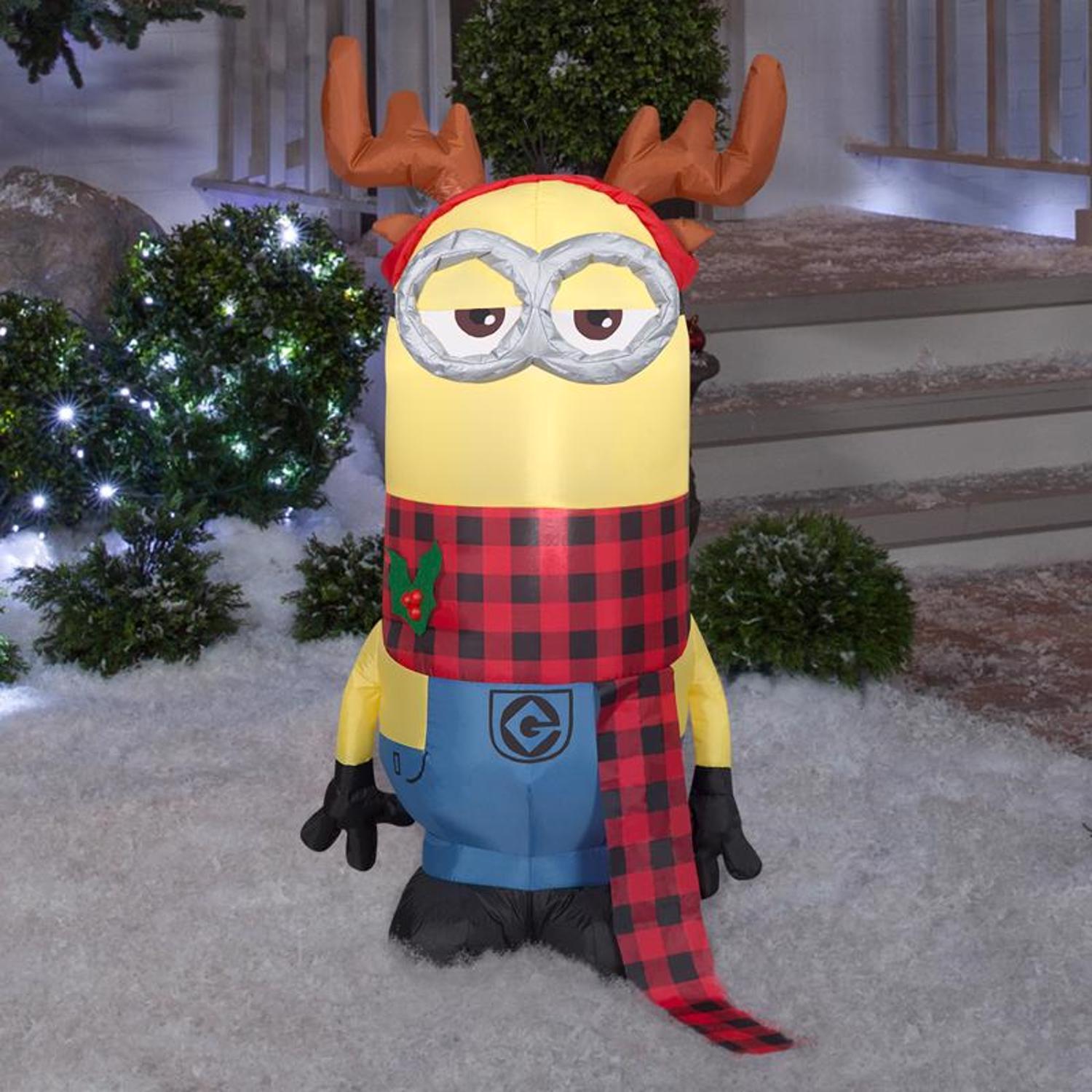 Universal Airblown LED Kevin w Antlers 4 ft. Inflatable