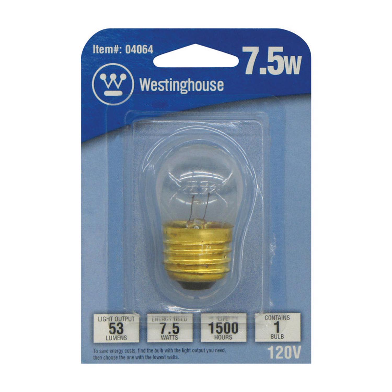 Westinghouse 7.5 W S11 Specialty Incandescent Bulb E26 (Medium) White 1 pk