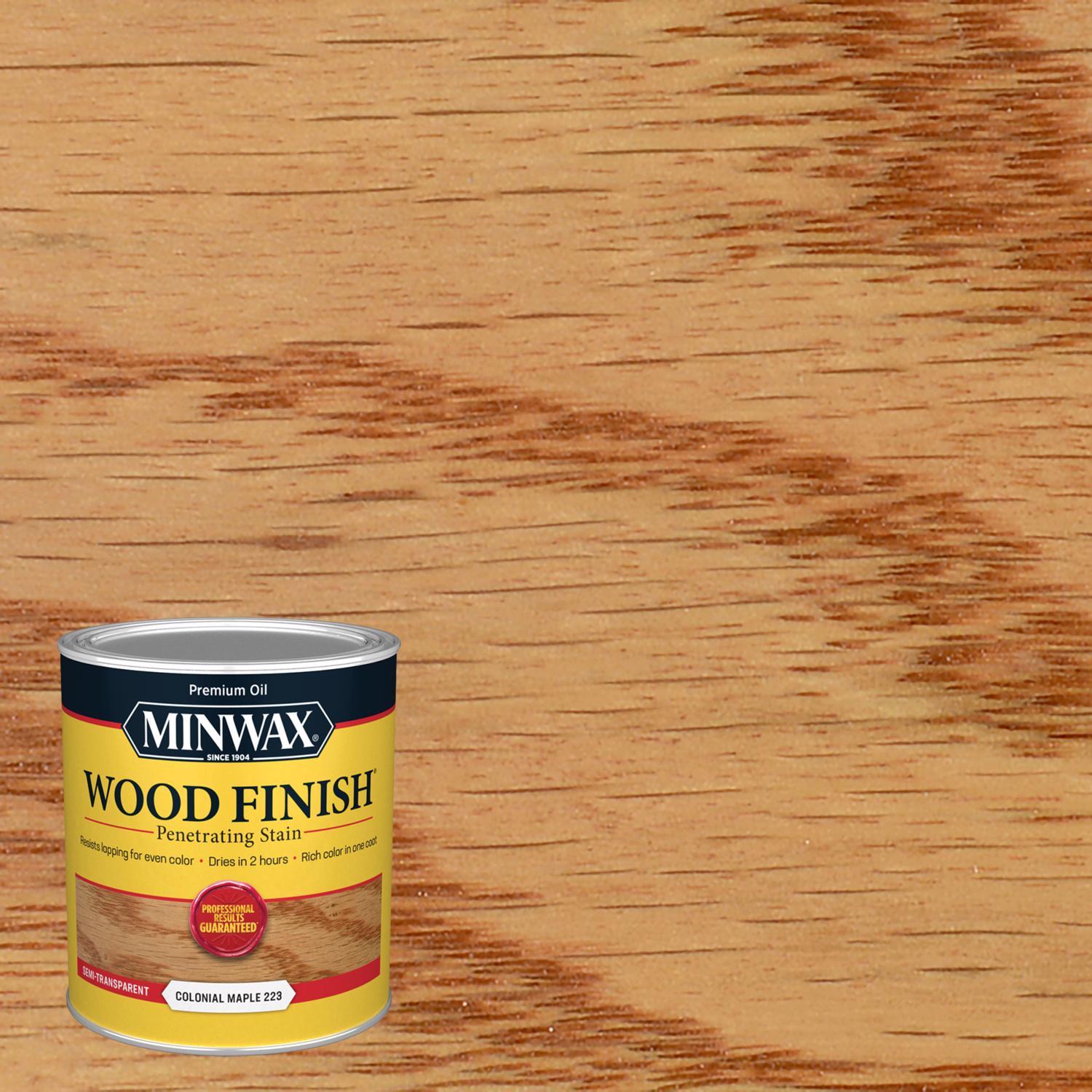Minwax Wood Finish Semi-Transparent Colonial Maple Oil-Based Penetrating Wood Stain 1 qt