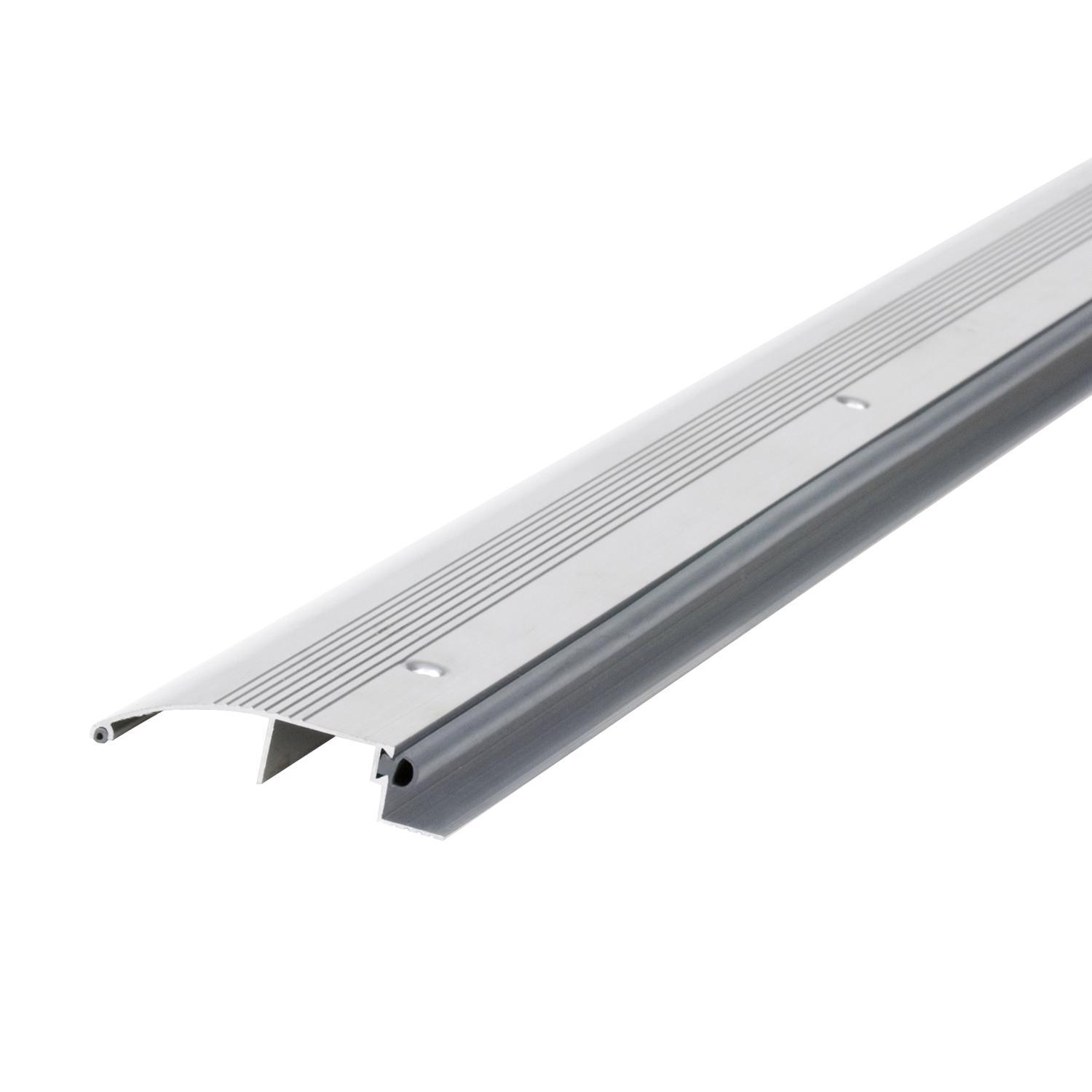 M-D Building Products 0.75 in. H X 3.5 in. W X 36 in. L Aluminum/Vinyl Bumper Threshold Silver