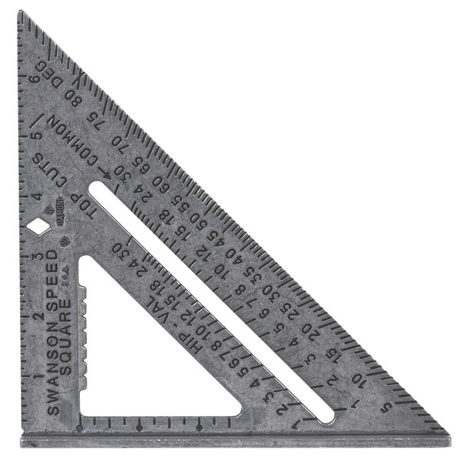 Swanson Original 7.25 in. L X.875 in. H Aluminum Speed Square