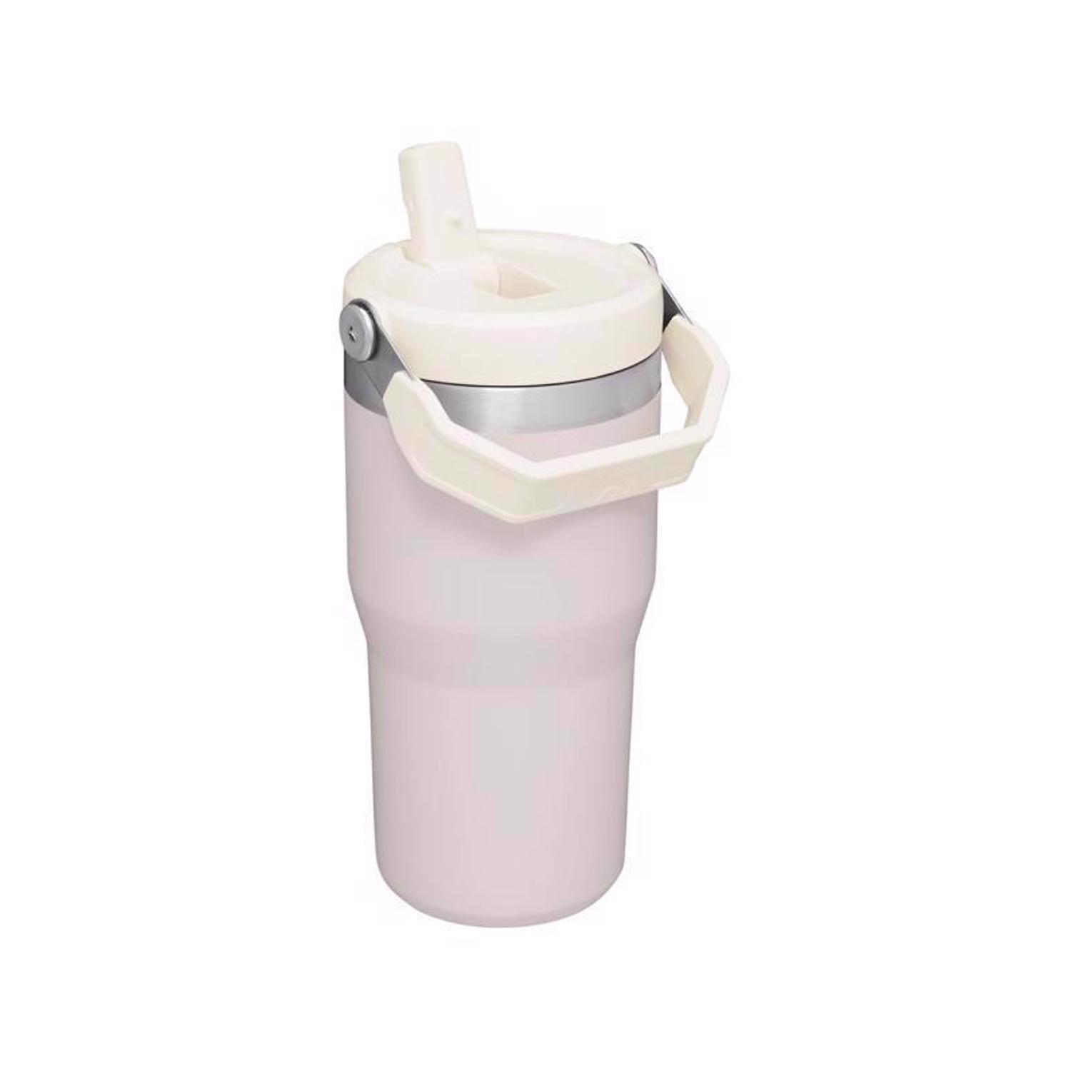 Stanley The IceFlow 20 oz Rose Quartz BPA Free Double-wall Vacuum Insulated Straw Tumbler
