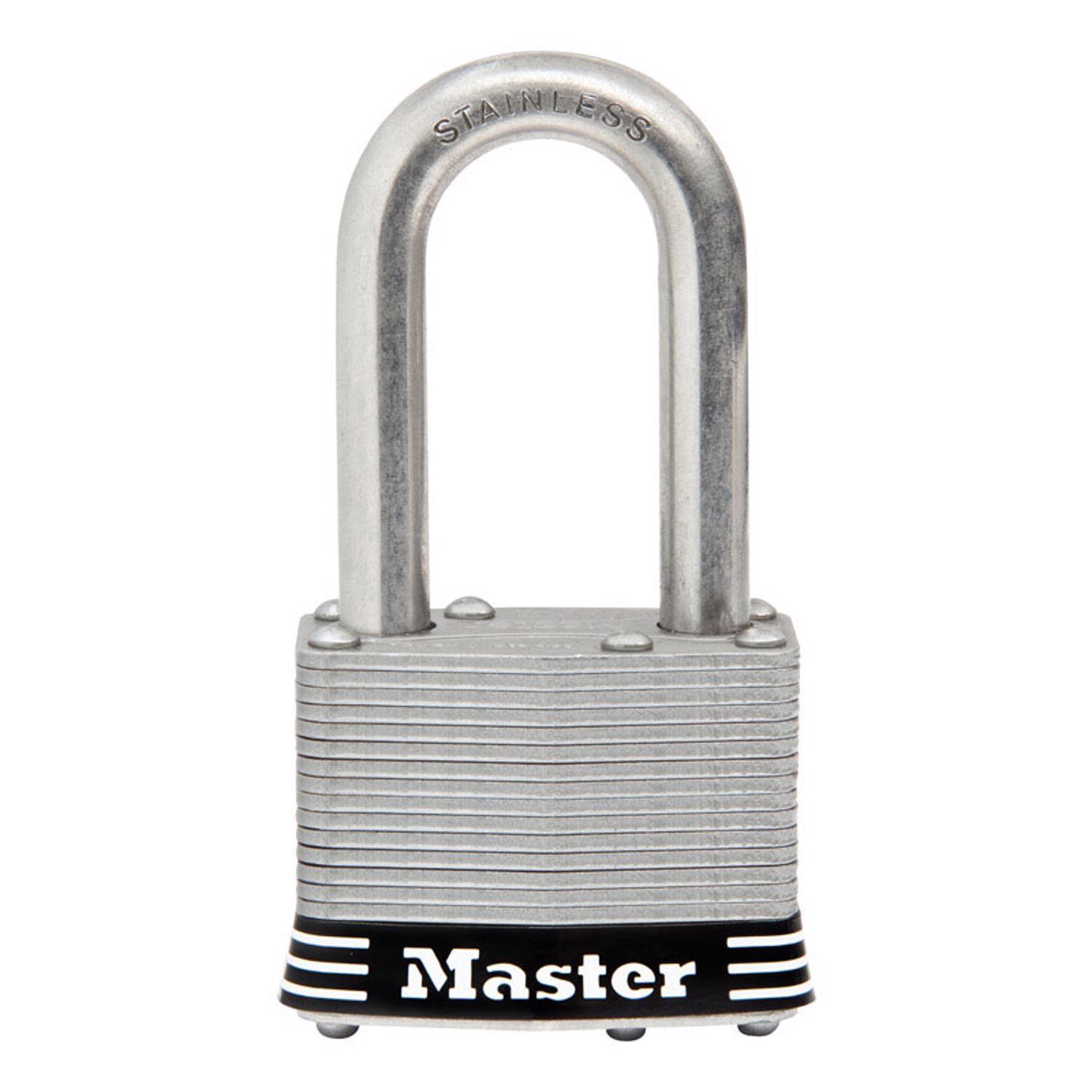 Master Lock 3.18 in. H X 1-3/4 in. W Stainless Steel 4-Pin Tumbler Marine Padlock