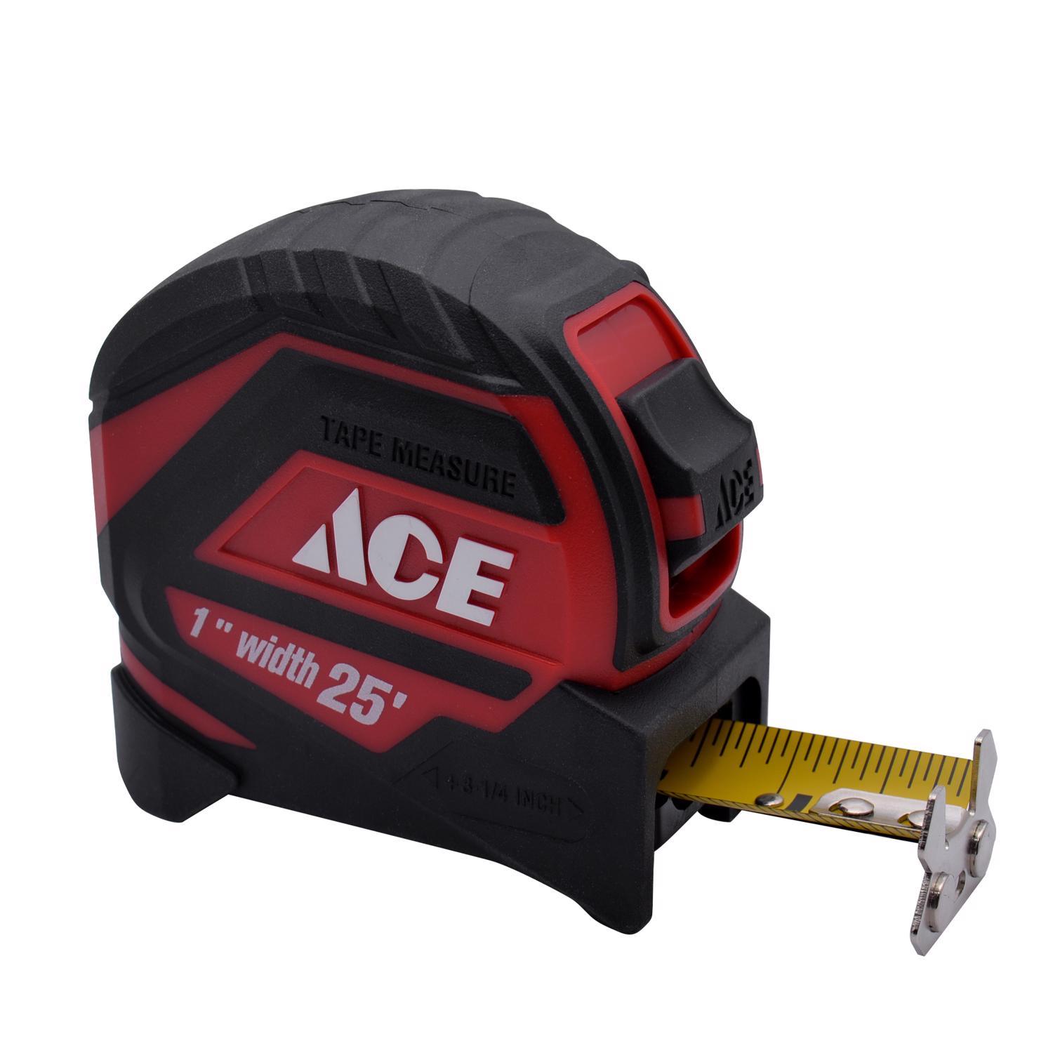 Ace 25 ft. L X 1 in. W Compact Tape Measure 1 pk