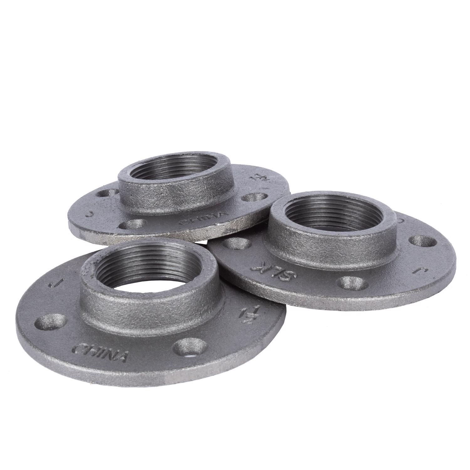 STZ Industries 1-1/2 in. FIP each Black Malleable Iron Floor Flange