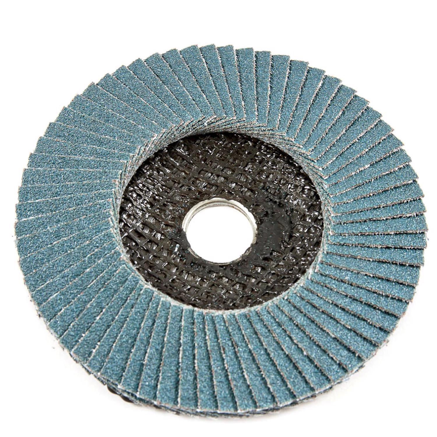 Forney 4 in. D X 5/8 in. in. Zirconia Aluminum Oxide Flap Disc 80 Grit 1 pc