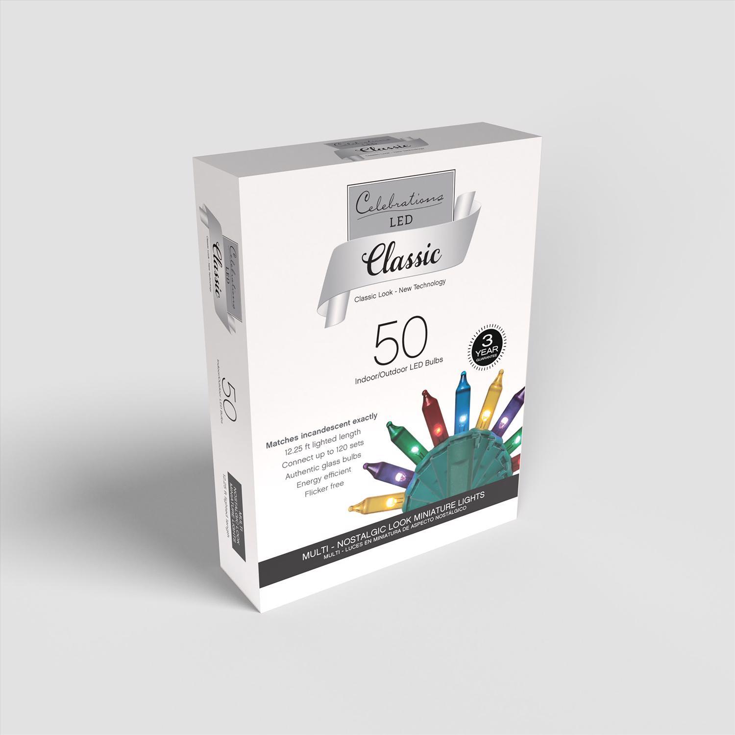 Celebrations LED T5 Multicolored 50 ct String Christmas Lights