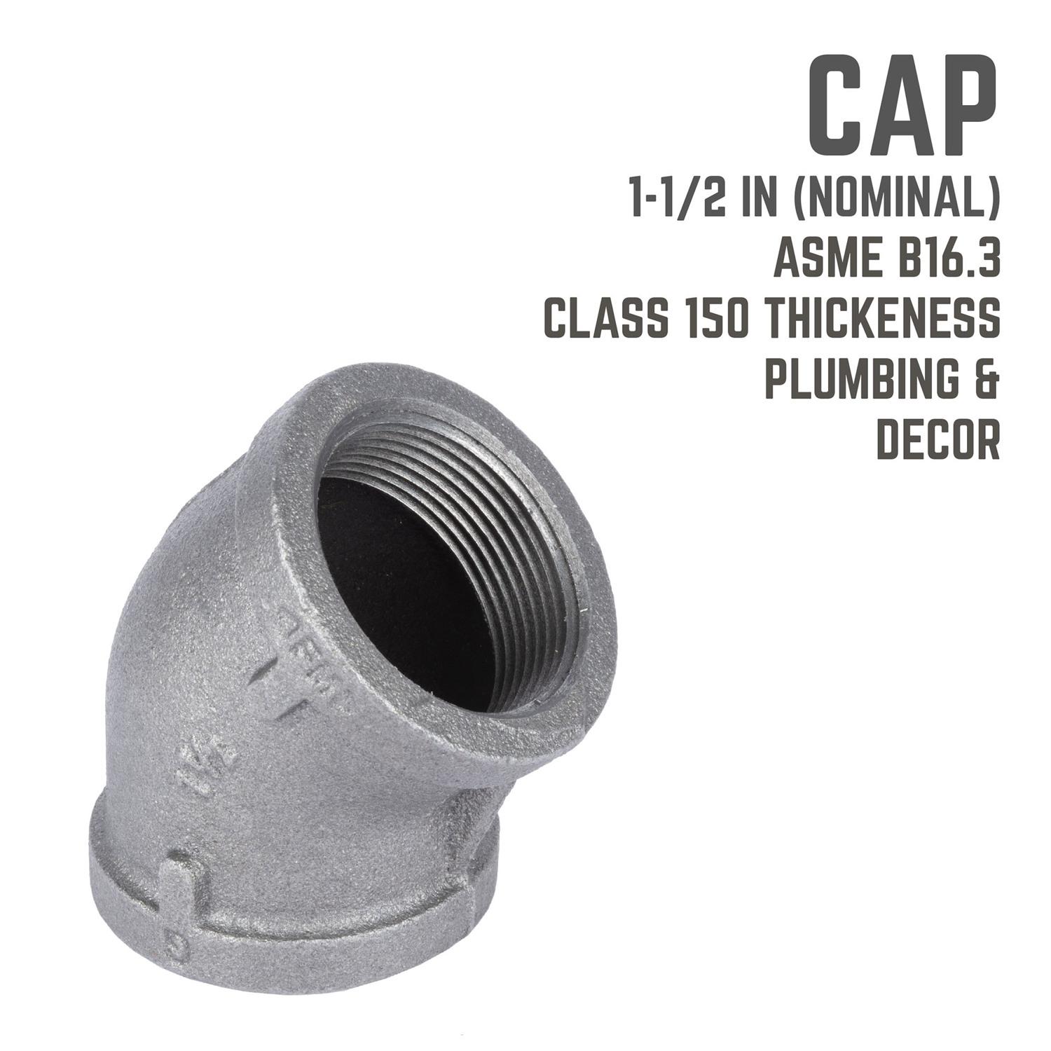 STZ Industries 1-1/2 in. FIP each X 1-1/2 in. D FIP Black Malleable Iron 45 Degree Elbow