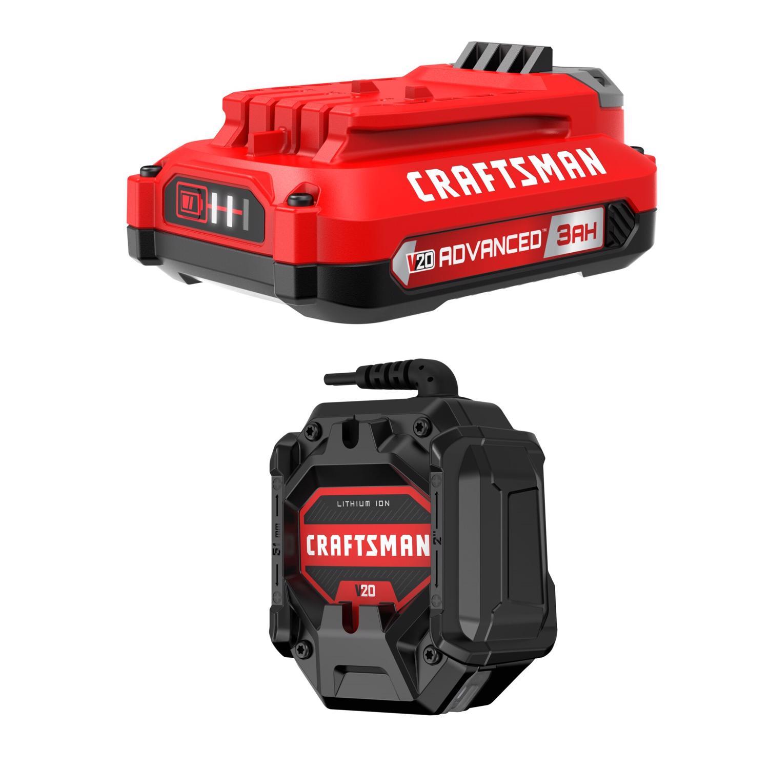 CRAFTSMAN V20 Advanced CMCB2103-CK 3 Ah Lithium-Ion Battery and Charger Starter Kit