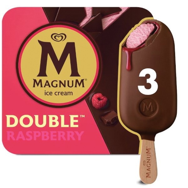 Magnum Ice Cream, Bar, Double Raspberry, 9.12 oz