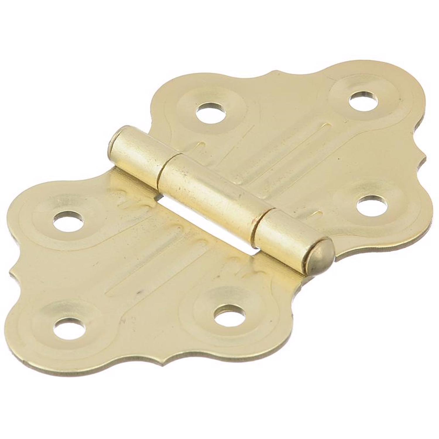 Ace 1.4 in. W X 1-1/4 in. L Satin Brass Brass Cabinet Hinge 2 pk