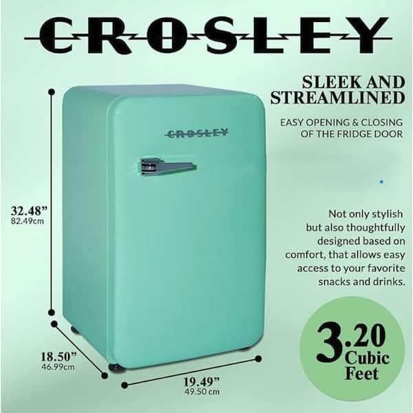 Crosley Classic Series 3.2 Cuft 1-Door Compact Refrigerator Retro Mint Green