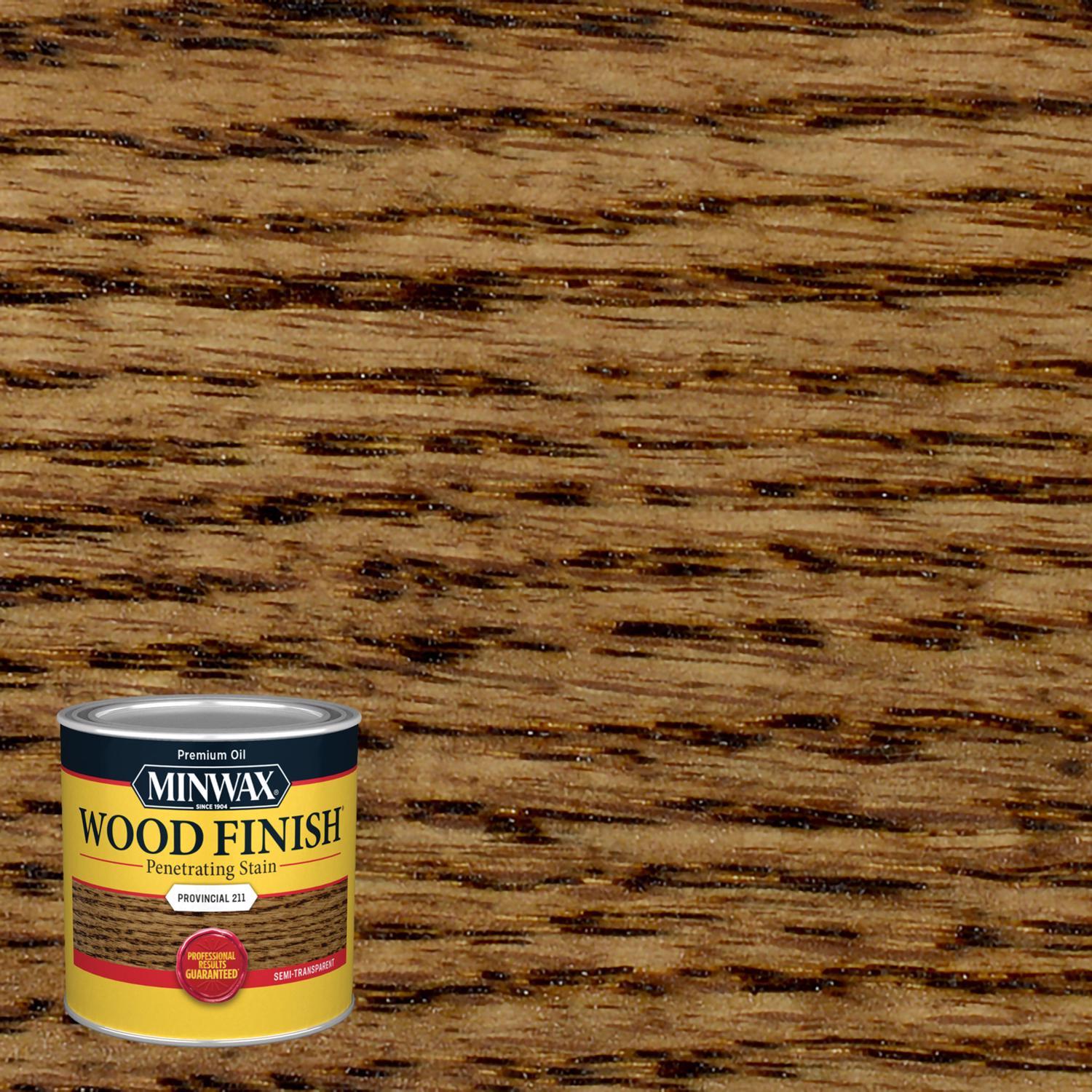 Minwax Wood Finish Semi-Transparent Provincial Oil-Based Penetrating Wood Stain 1/2 pt