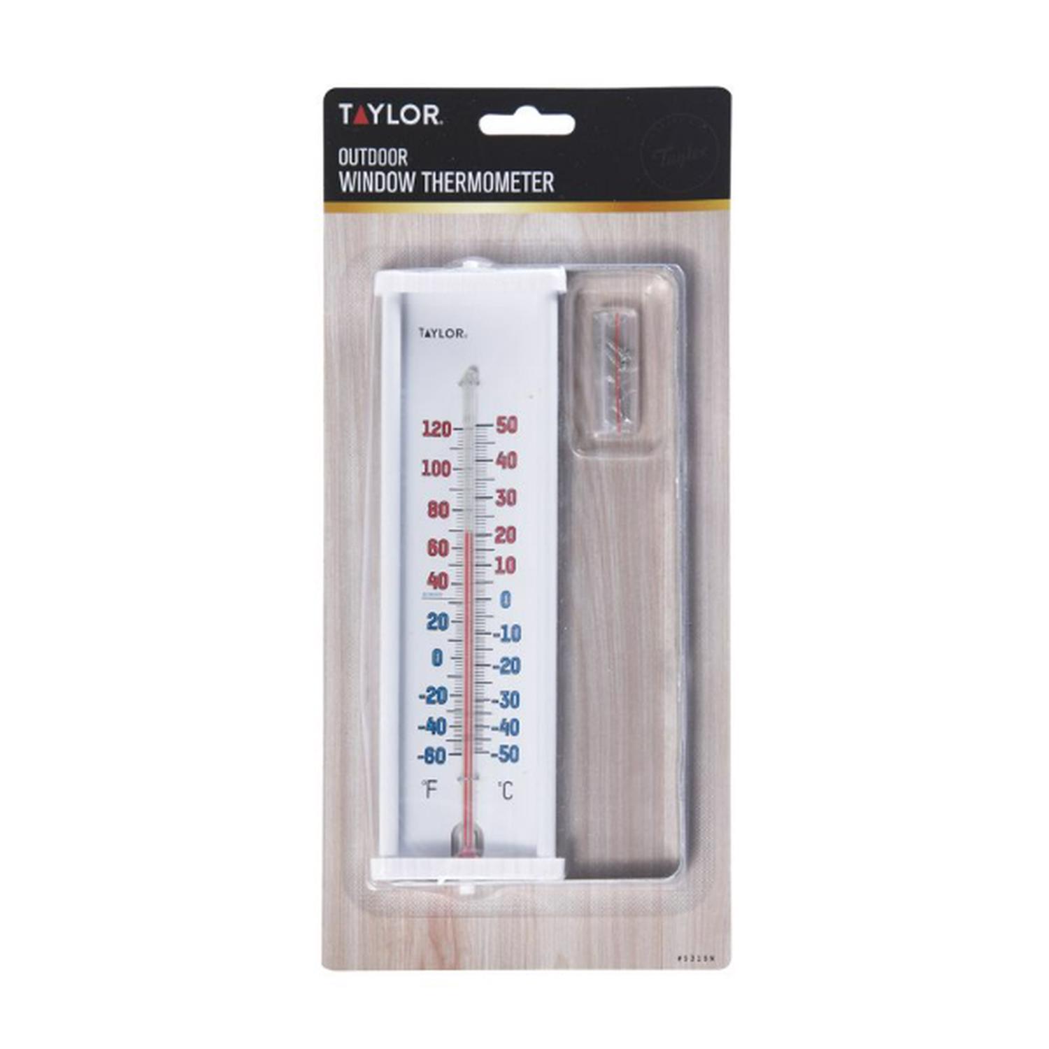 Taylor Tube Thermometer Plastic White 8.66 in.