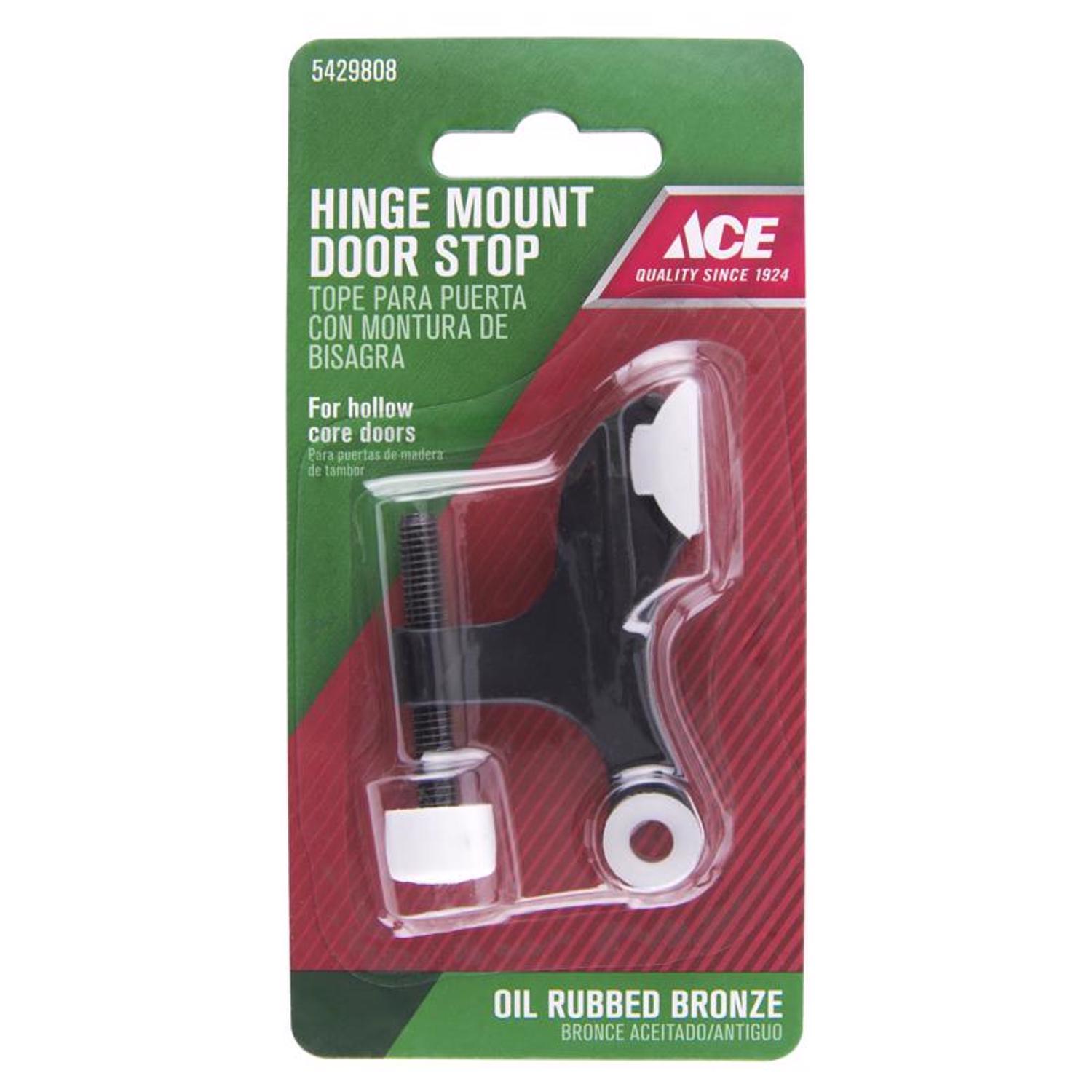 Ace Metal Oil Rubbed Bronze Bronze Hinge Pin Door Stop Mounts to door and wall 0 in.