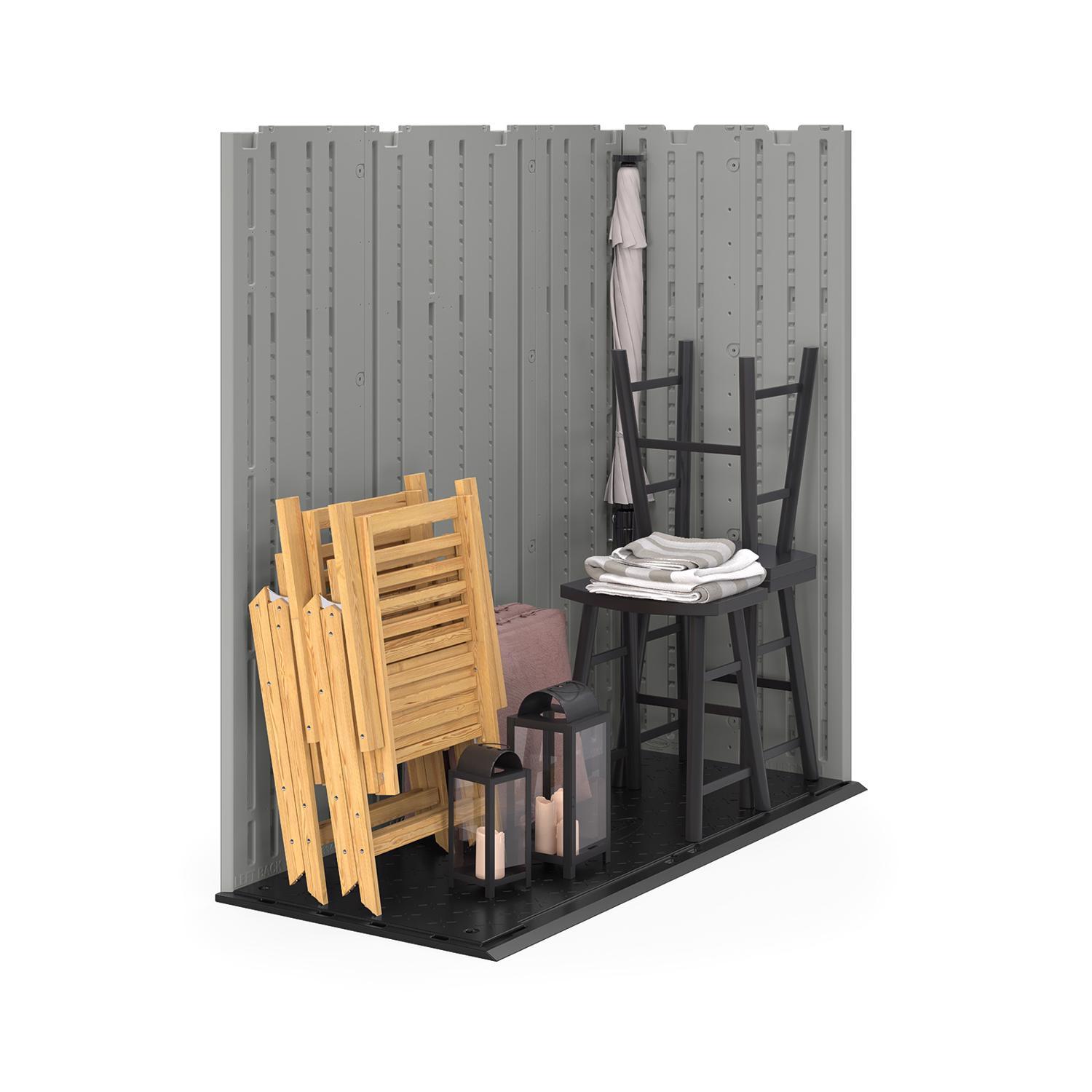 Suncast Everett 6 ft. x 3 ft. Resin Vertical Peak Storage Shed with Floor Kit