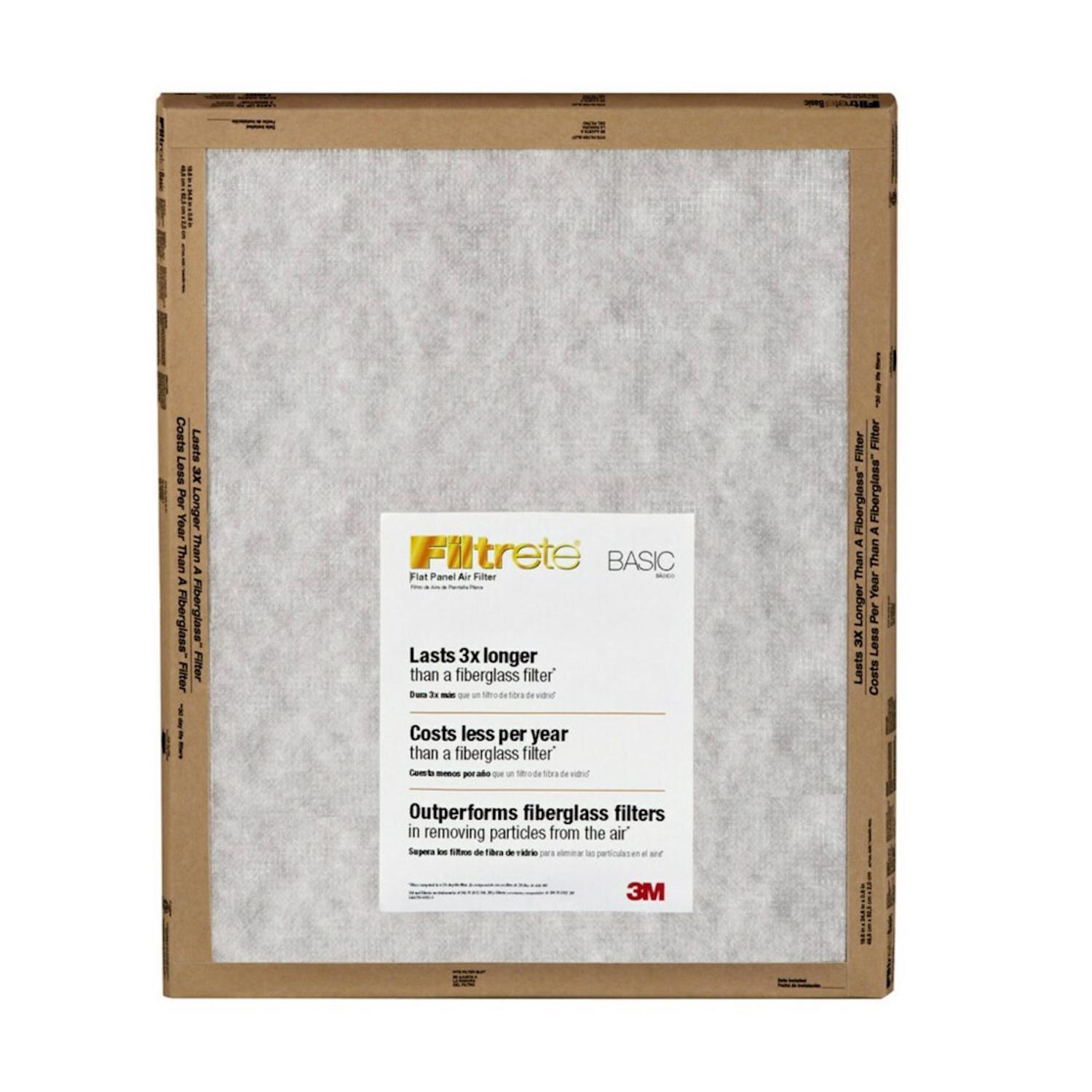 Filtrete 16 in. W X 25 in. H X 1 in. D Synthetic 2 MERV Flat Panel Filter 2 pk