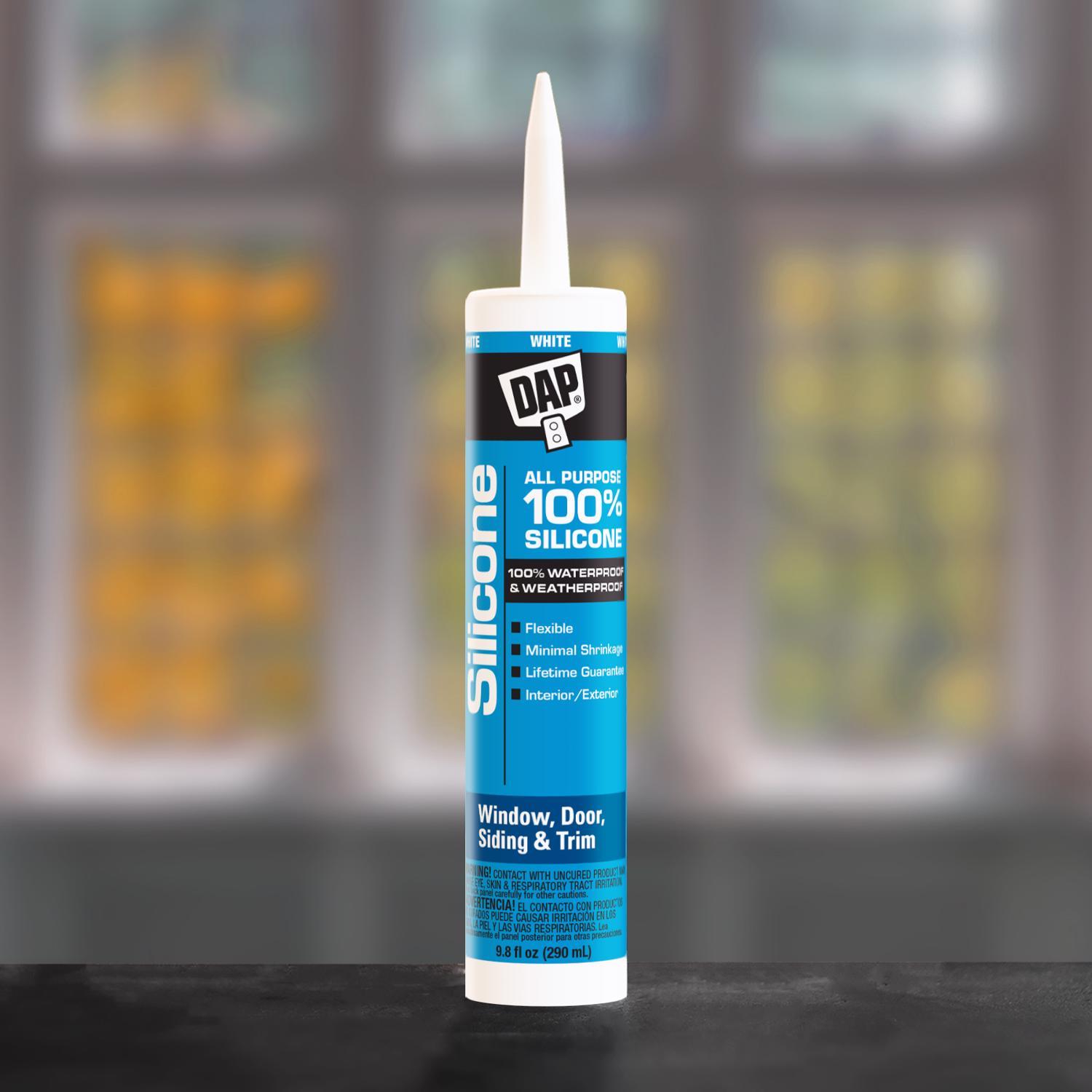 DAP White Silicone Door/Siding/ Window Sealant 9.8 oz