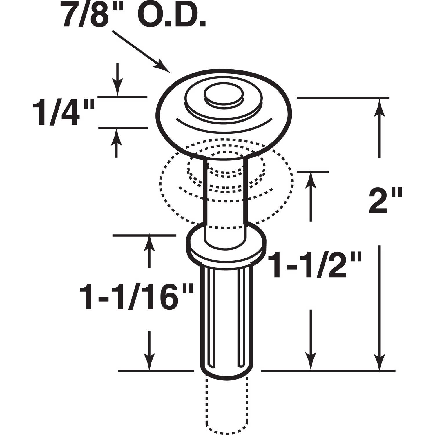 Prime-Line 7/8 in. D Brown Nylon/Steel Bi-fold Door Top Wheel Guide 2 pc