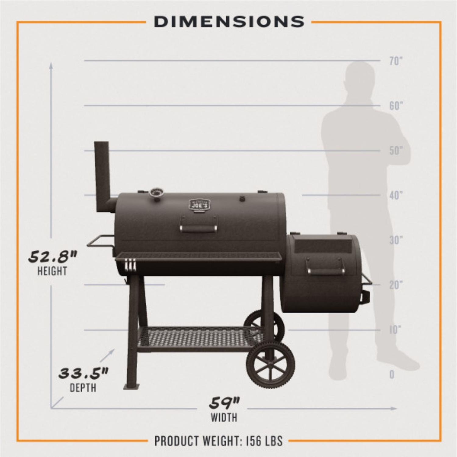 Oklahoma Joe's Charcoal Offset Smoker Black