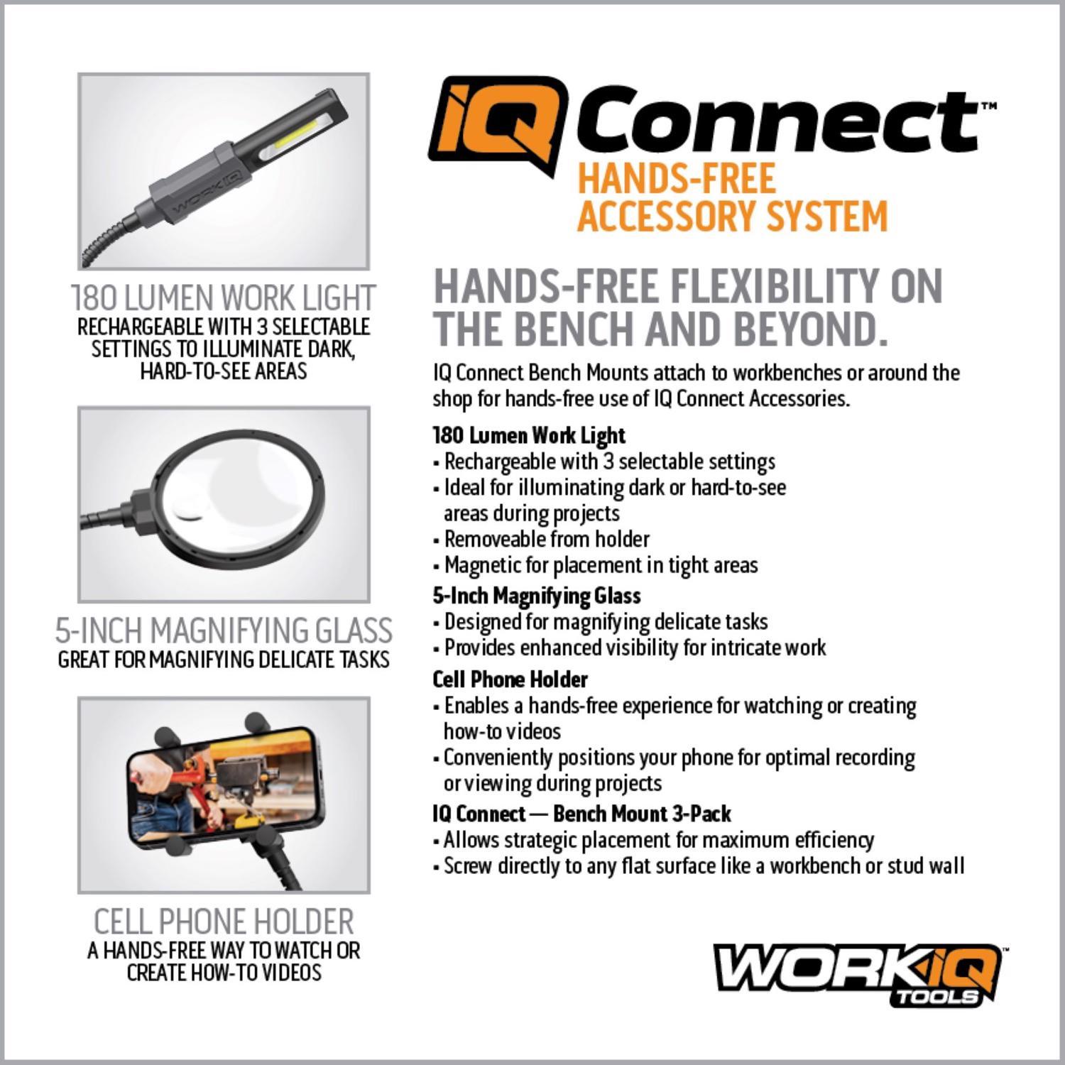 Work IQ Connect - Hands Free Die Cast Aluminum Action Vise