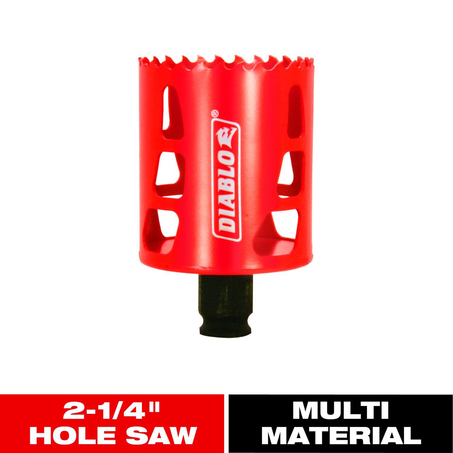 Diablo Snap-Lock Plus 2-1/4 in. Bi-Metal 2-3/8 in. L Hole Saw Arbor Included