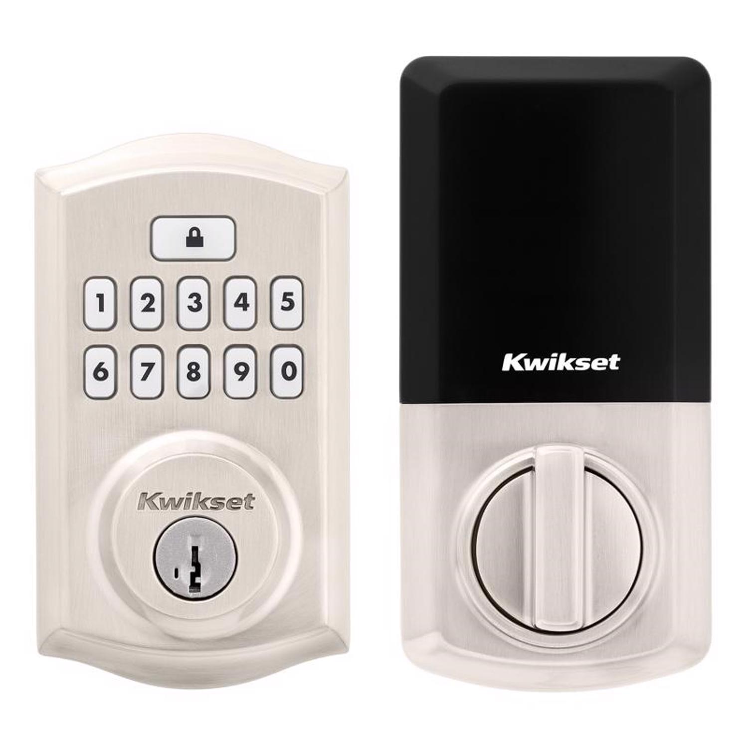 Kwikset SmartCode Satin Nickel Metal Electronic Deadbolt