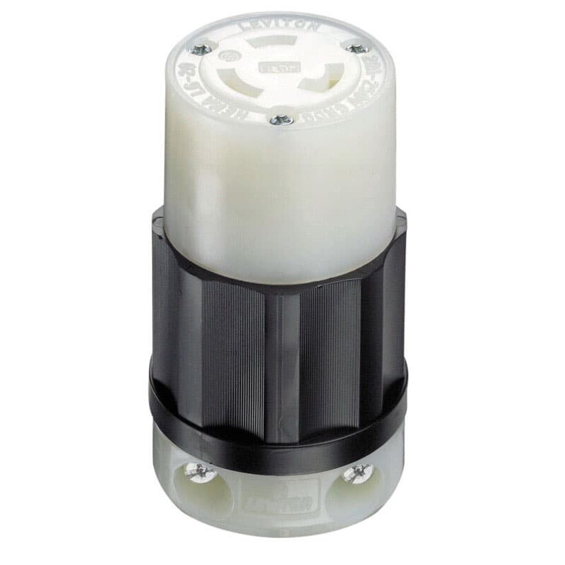 Leviton Industrial Nylon Grounding Locking Connector L6-20R 16-10 AWG 2 Pole 3 Wire