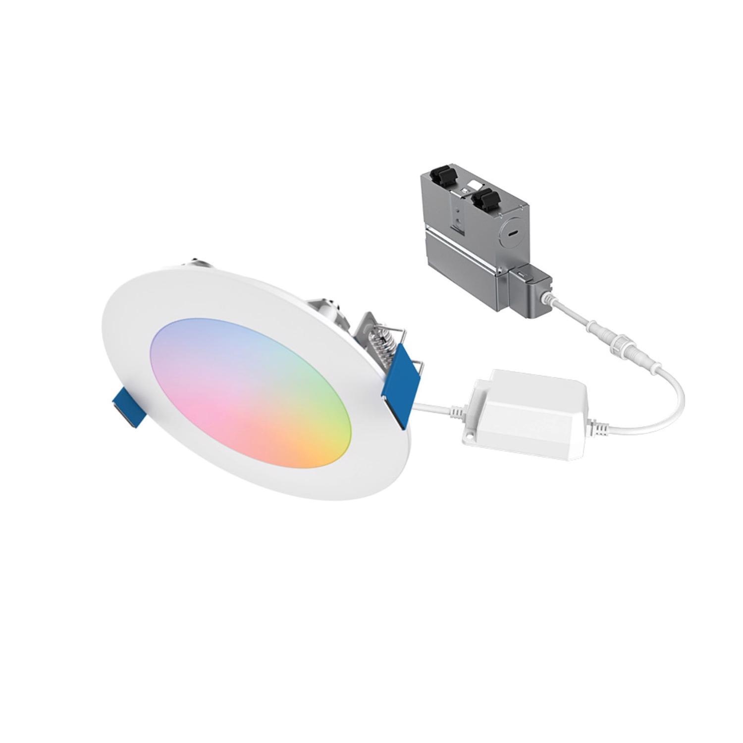 Halo RGB 4 in. W LED Smart-Enabled Canless Recessed Downlight 9.4 W