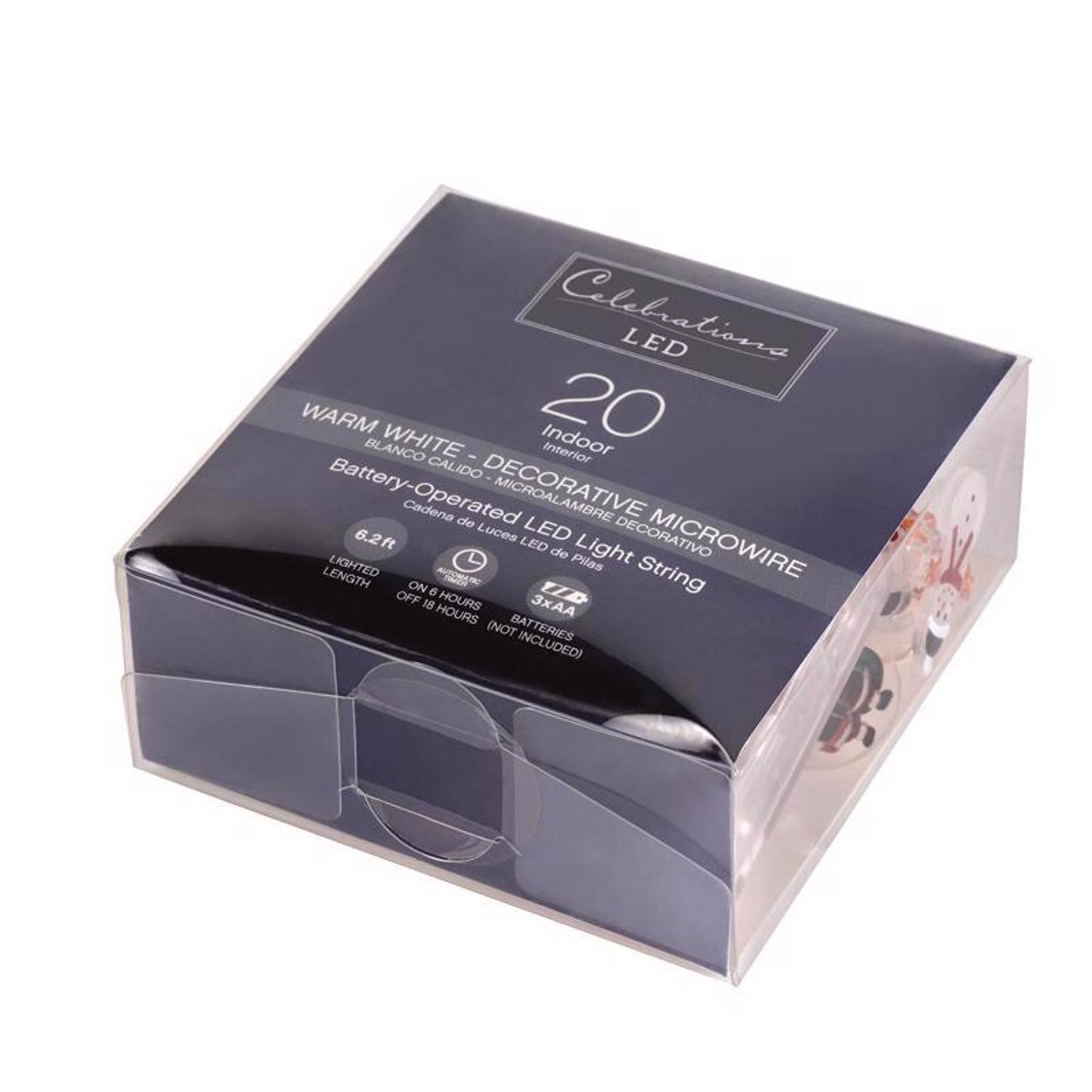 Celebrations LED Micro Dot/Fairy Clear/Warm White 20 ct Novelty Christmas Lights 6.2 ft.