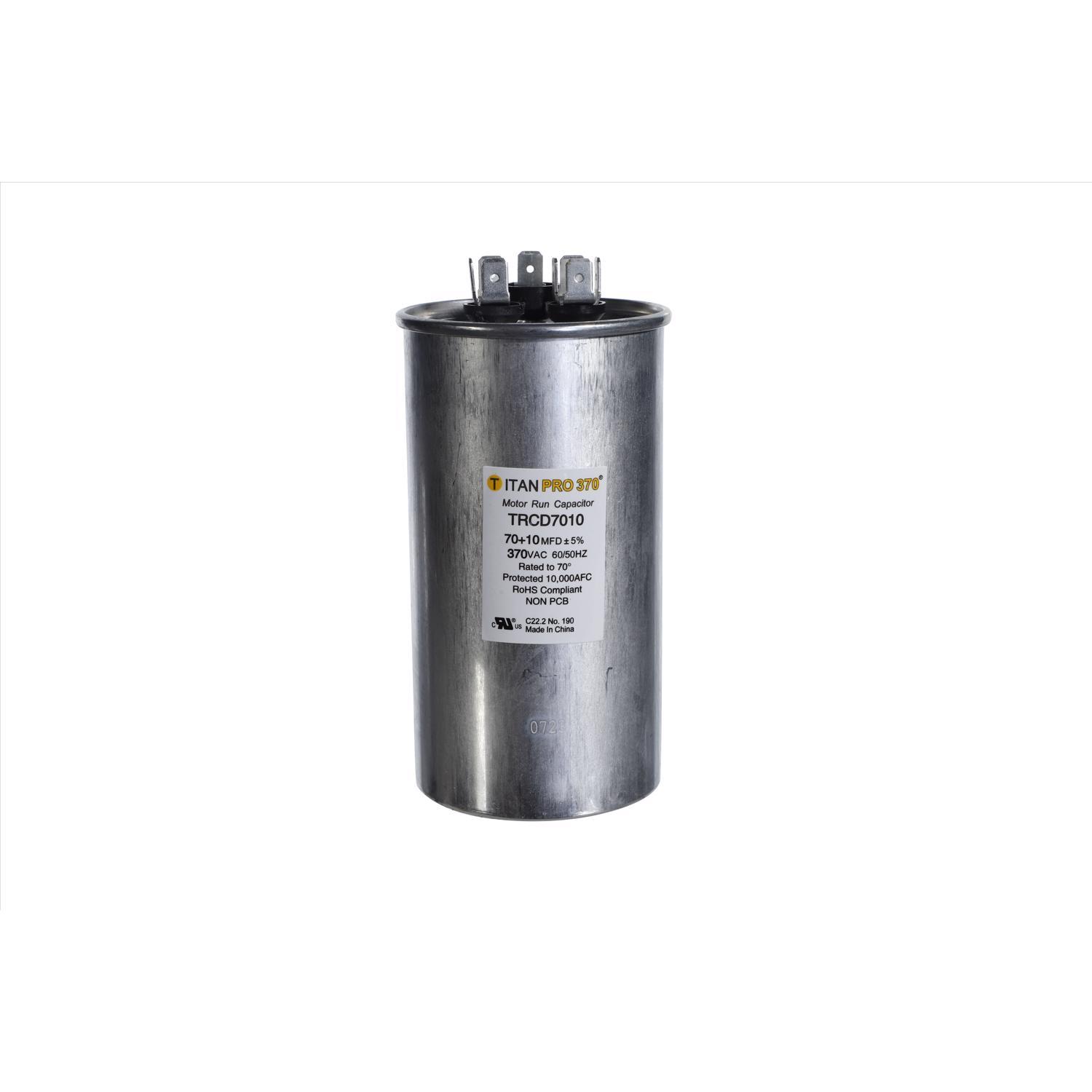 Titan Pro 70+10 MFD 370 V Round Run Capacitor