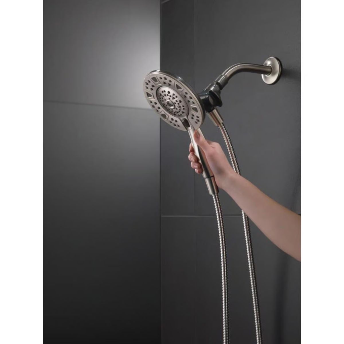 Delta Brushed Nickel 4 settings Showerhead Combo 1.75 gpm