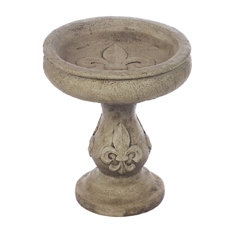 Fleur De Lis Bird Bath
