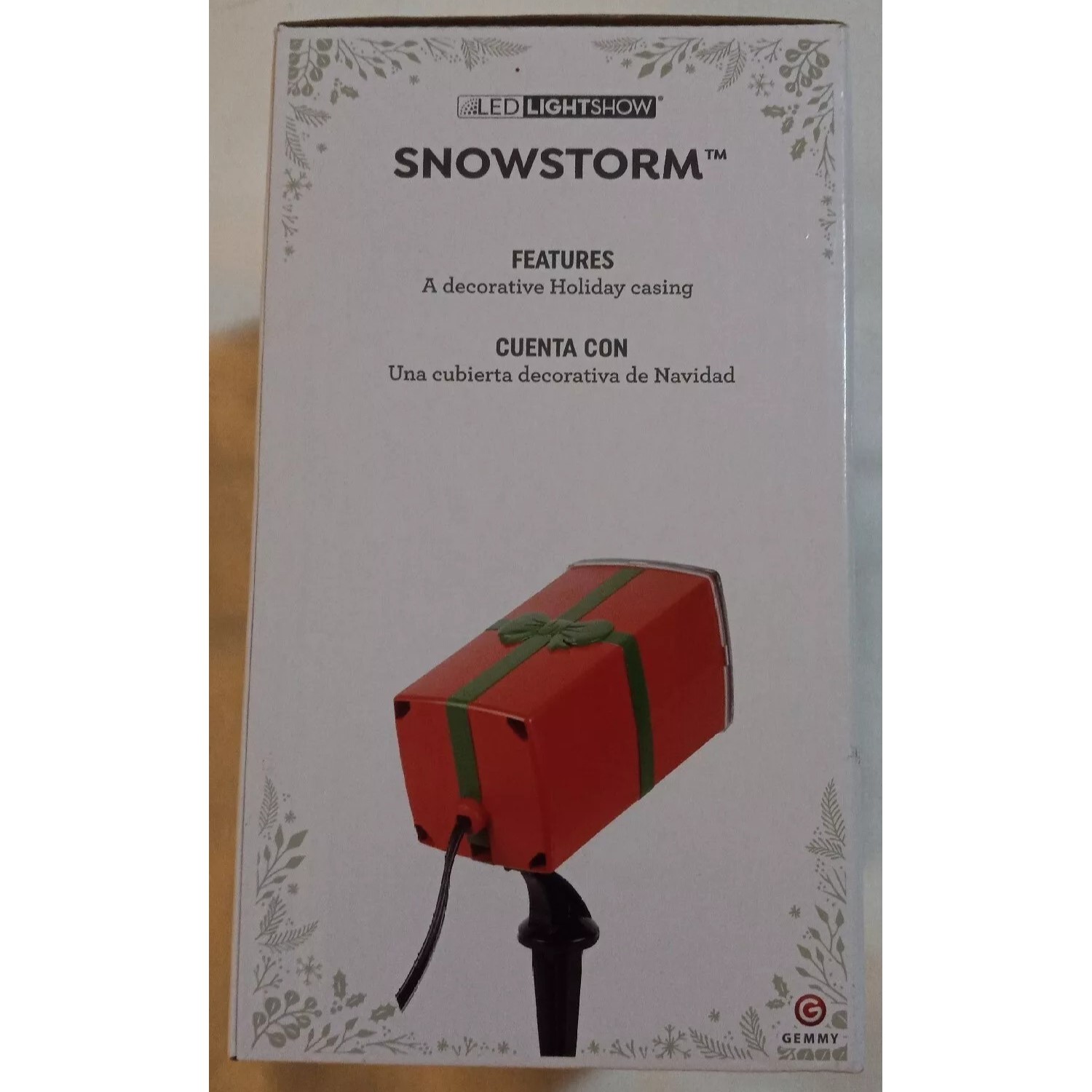 Gemmy Lightshow Snow Flakes LED Light Show Projector White 4 Lights Black