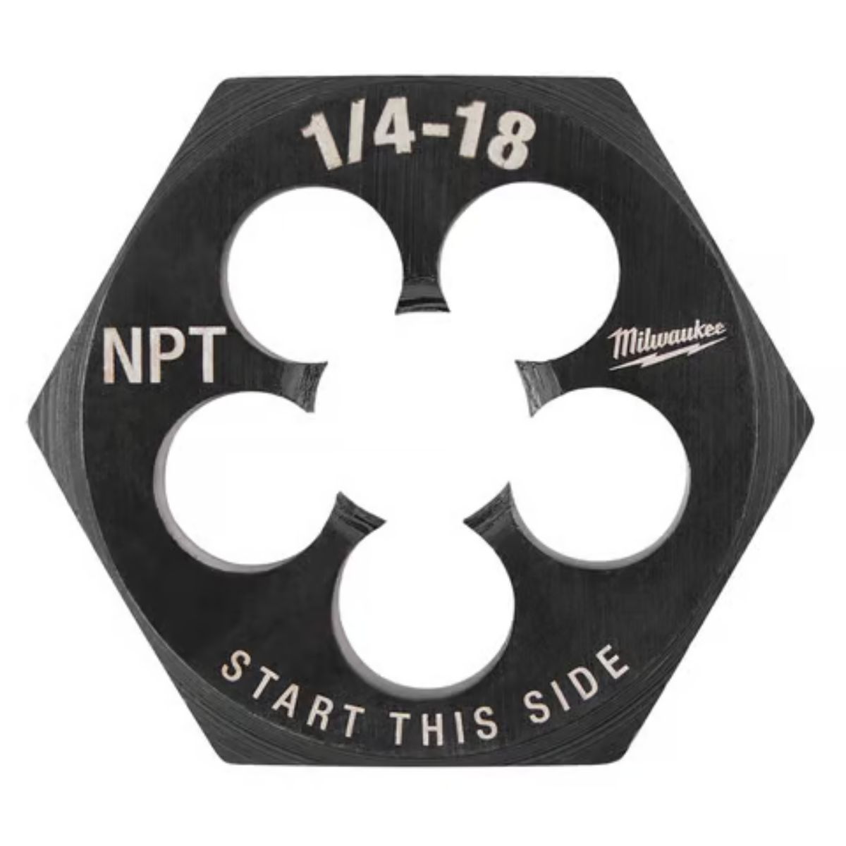 Milwaukee SAE 1/4-18 NPT 1-7/16in. Hex Threading Die