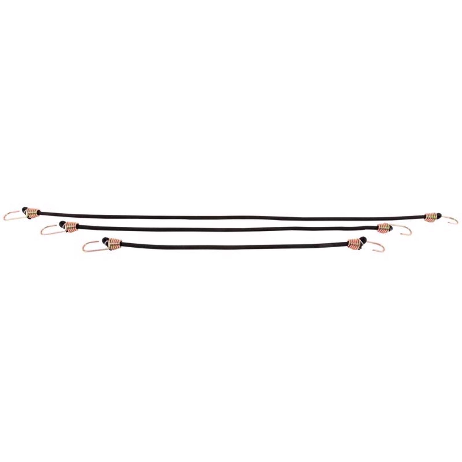 Keeper Black Bungee Cord Set 32 in. L X 0.315 in. 6 pk