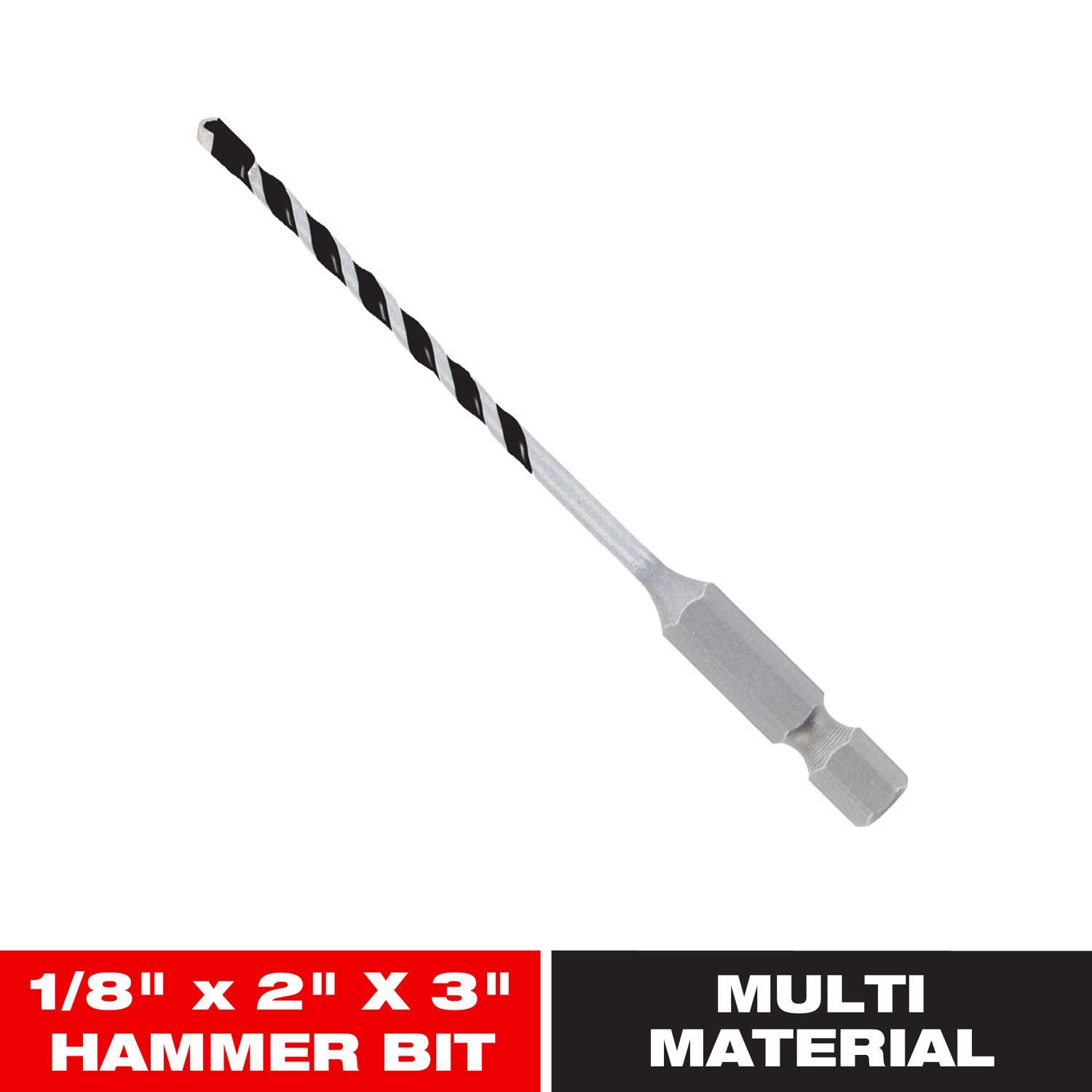 Diablo 1/8 in. X 3 in. L Multi-Material Carbide Tipped Hammer Drill Bit Hex Shank 1 pk