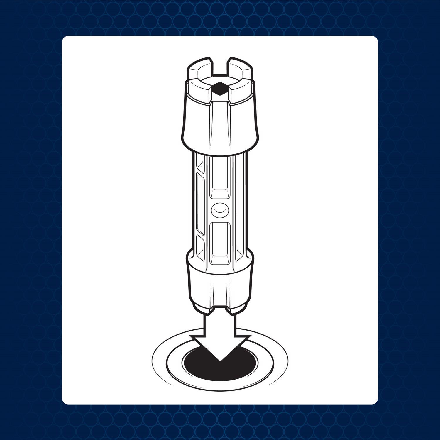 Superior Tool Drain Wrench Gray 1 pc