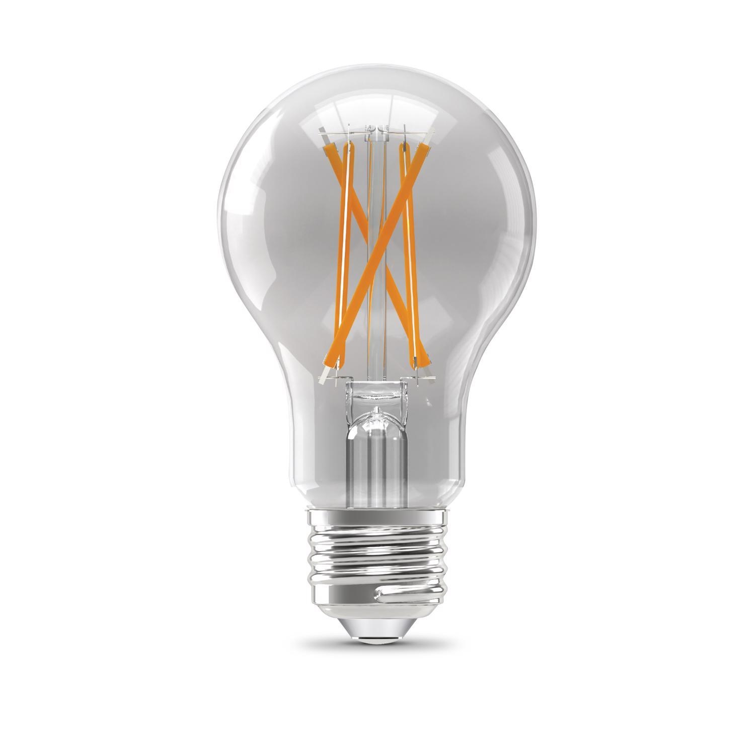 Feit A19 E26 (Medium) Filament LED Bulb Soft White 60 Watt Equivalence 8 Pack