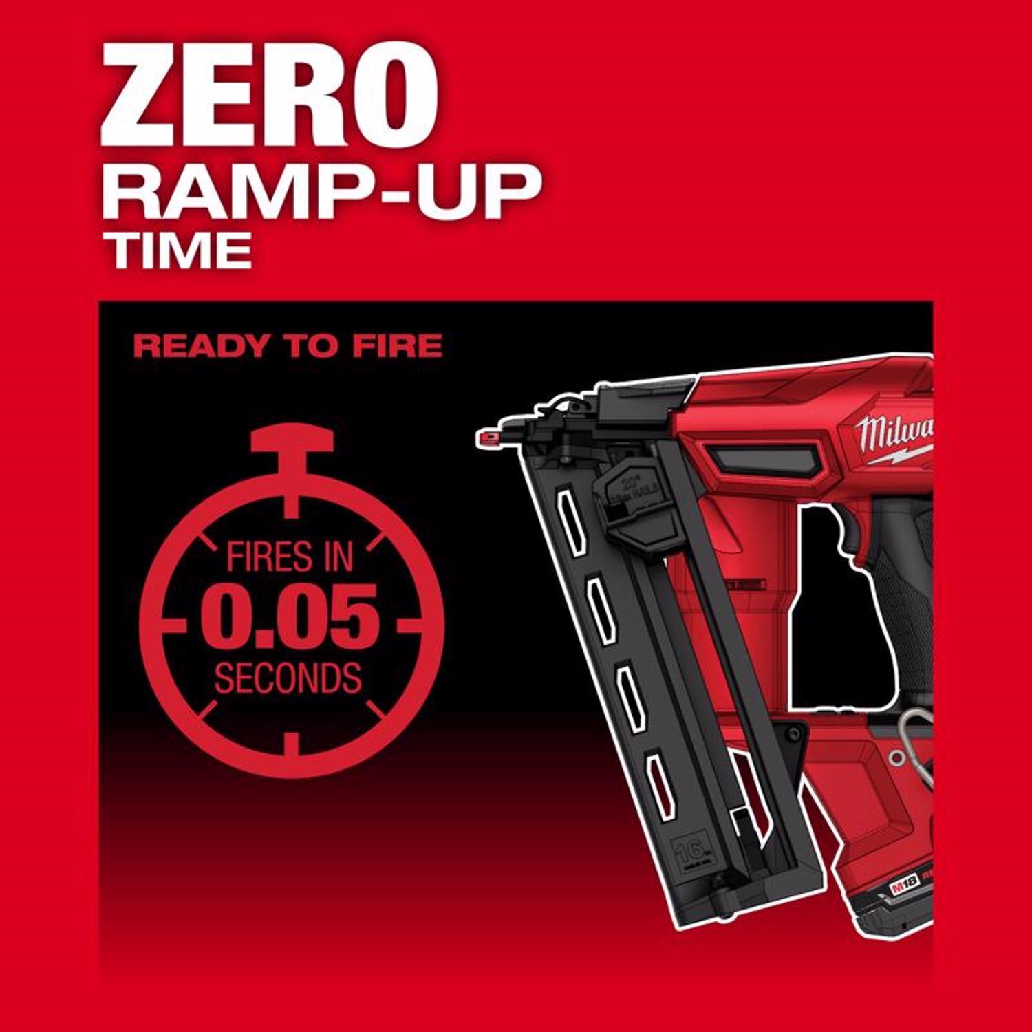 Milwaukee M18 FUEL 16 Ga. 18 Volt Brushless 20 deg Angled Finish Nailer