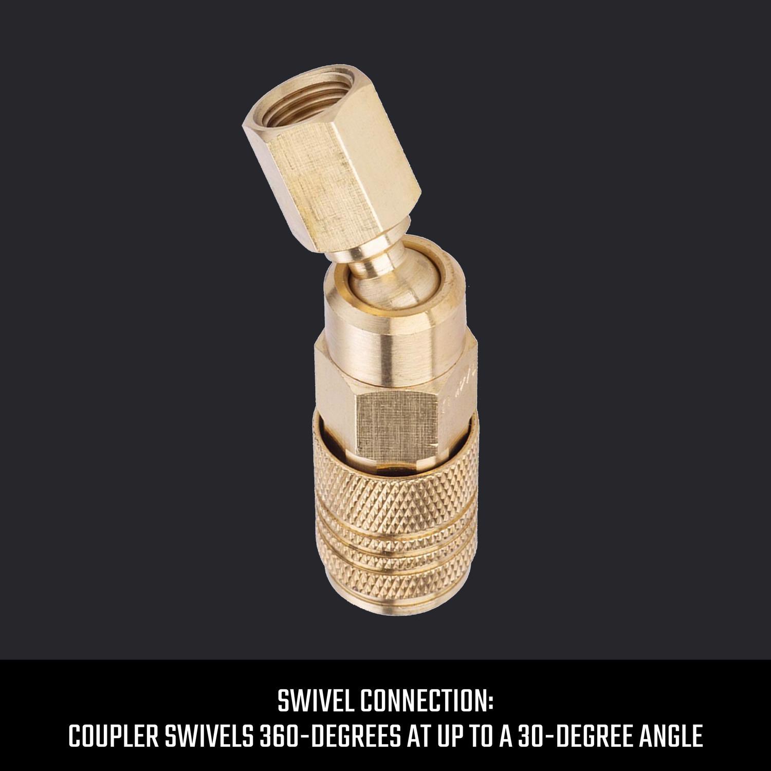 Craftsman Brass Universal Swivel Coupler 1/4 in. Female 1 pc