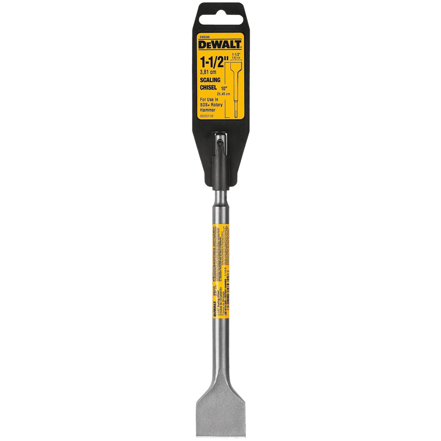 DEWALT 1-1/2 in. X 10 in. L Steel Scaling Chisel Bit SDS-Plus Shank 1 pc
