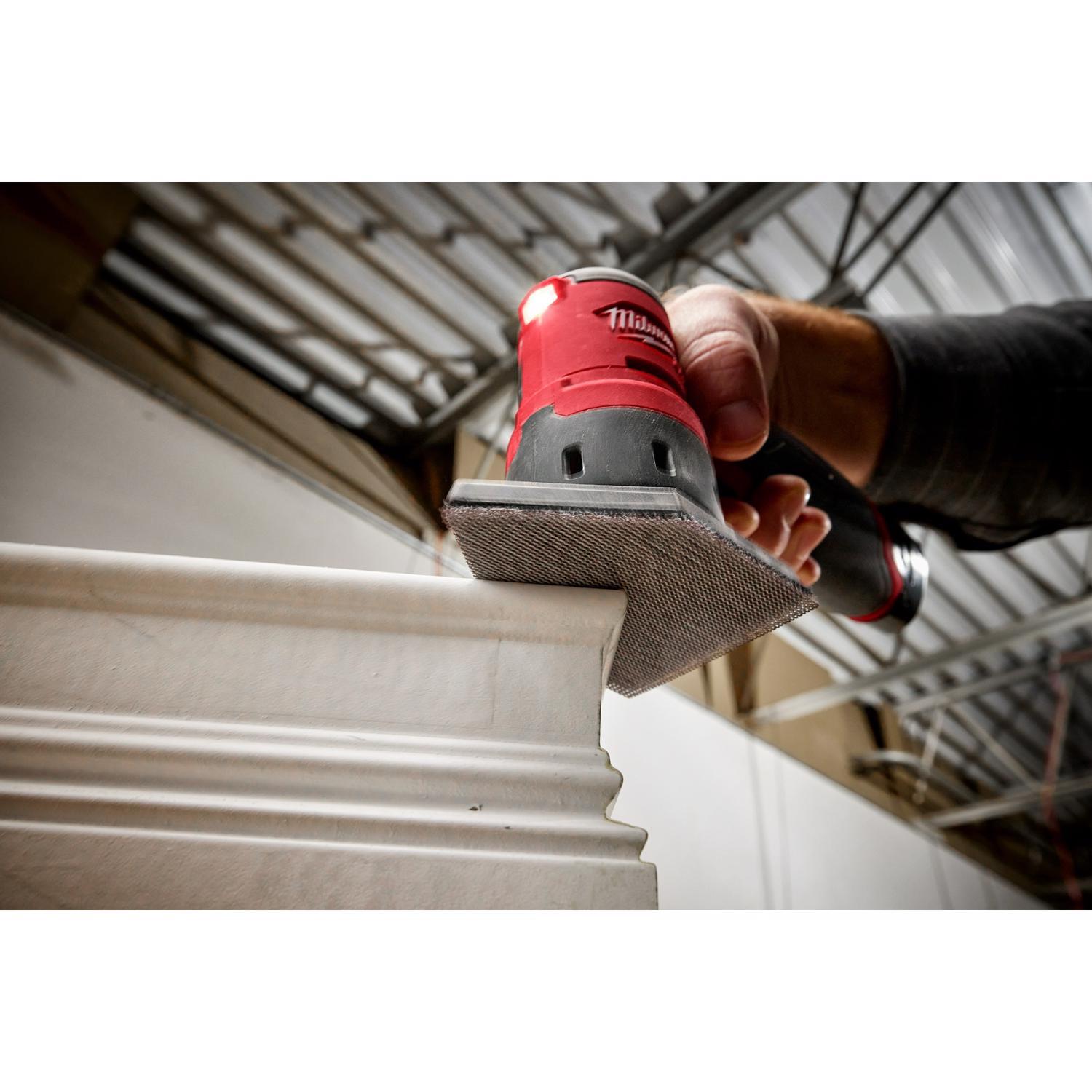 Milwaukee M12 3.75 in. L X 3.625 in. W Aluminum Oxide 120 Grit Medium Sanding Sheet