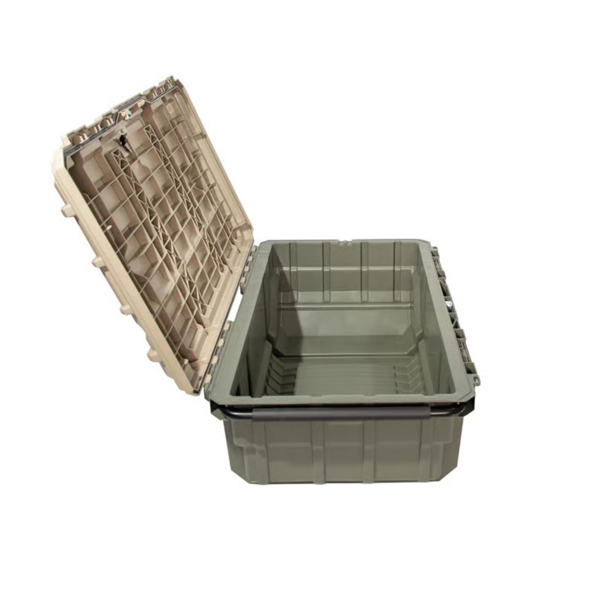 RealTree 25 gal Green Storage Tote w/Wheels 14.2 in. H X 37.5 in. W X 23.1 in. D Stackable