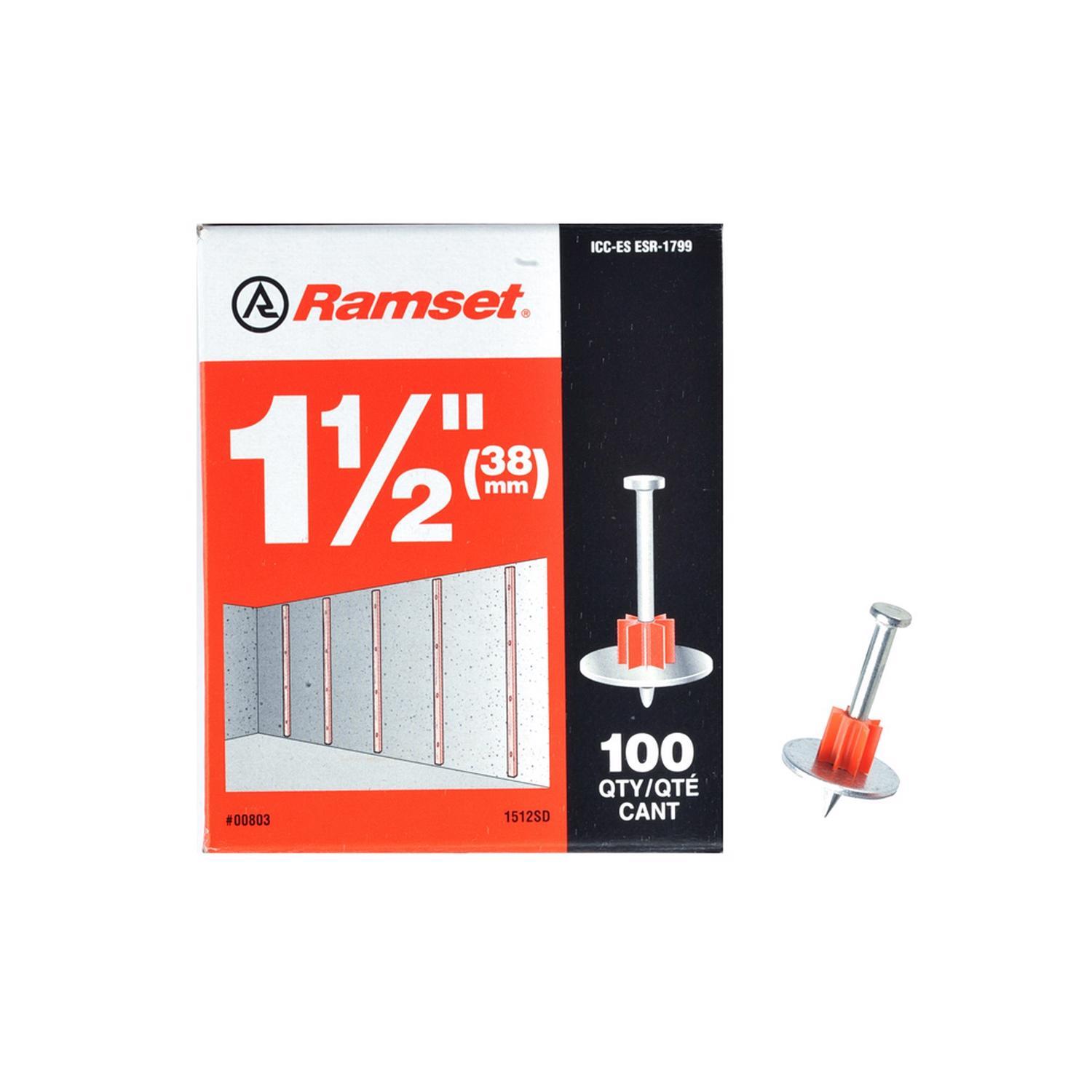 Ramset .3 in. D X 1-1/2 in. L Steel Round Head Anchor Bolts 100 pk