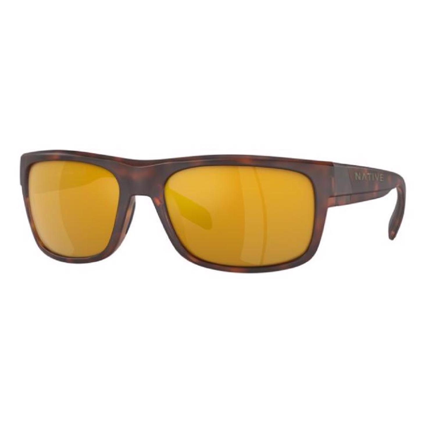 Native Ashdown Sunglasses Unisex Matte Tortoise Frame Bronze Lens Polarized Blue Light Blocking